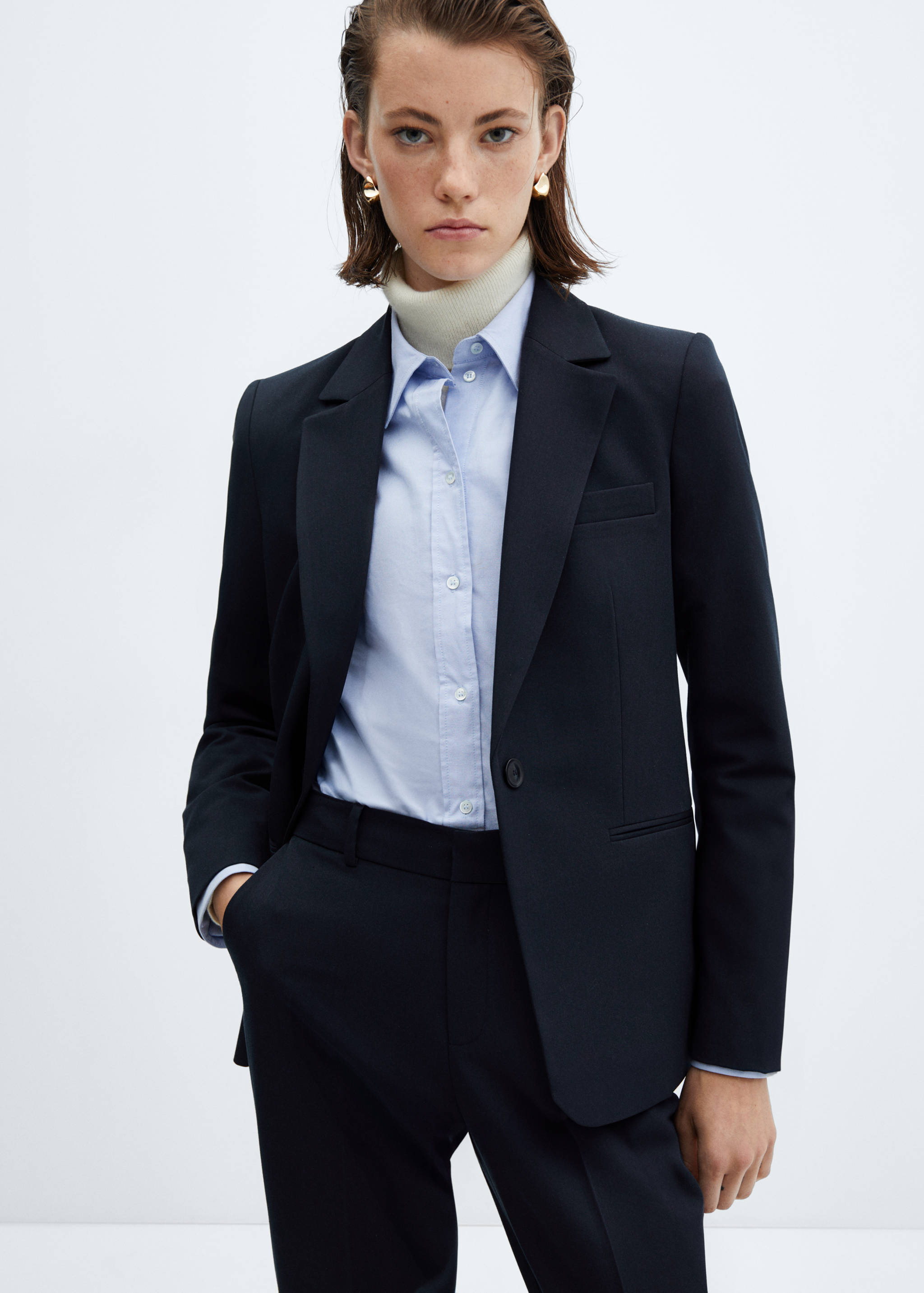 Straight suit trousers - Details of the article 1