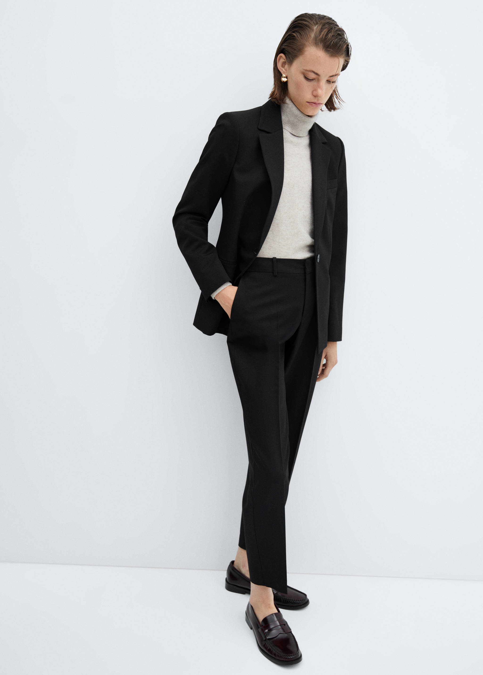 Straight suit trousers - Details of the article 2