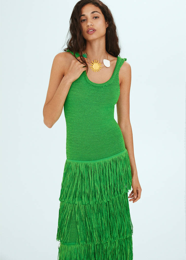 mango knitted fringe dress Loopy Mango Fringe Dress - PATTERN
