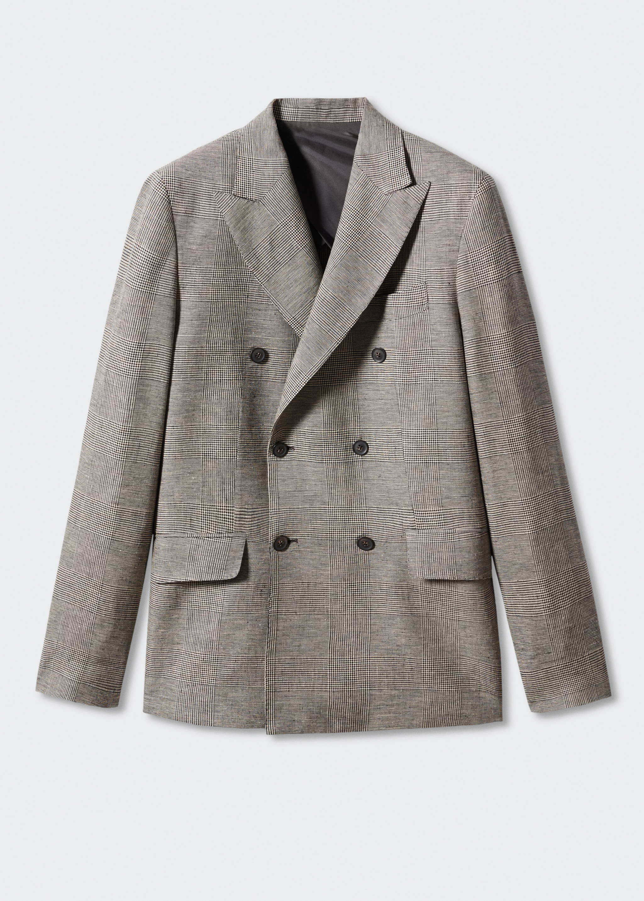 Check linen suit jacket - Article without model