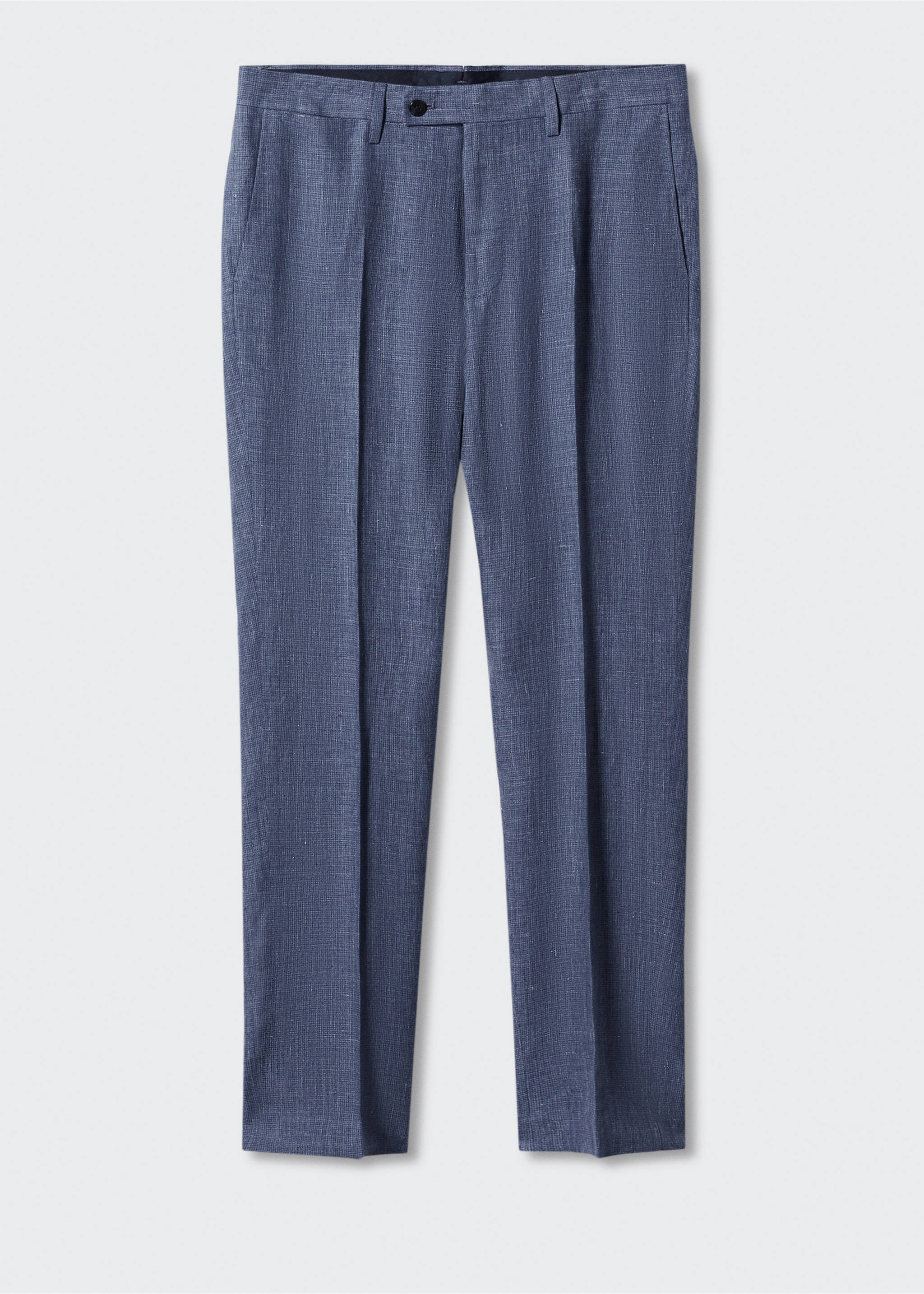 Pantalón traje 100% lino - Artículo sin modelo, Azul indigo. Ref: 57000552-00.