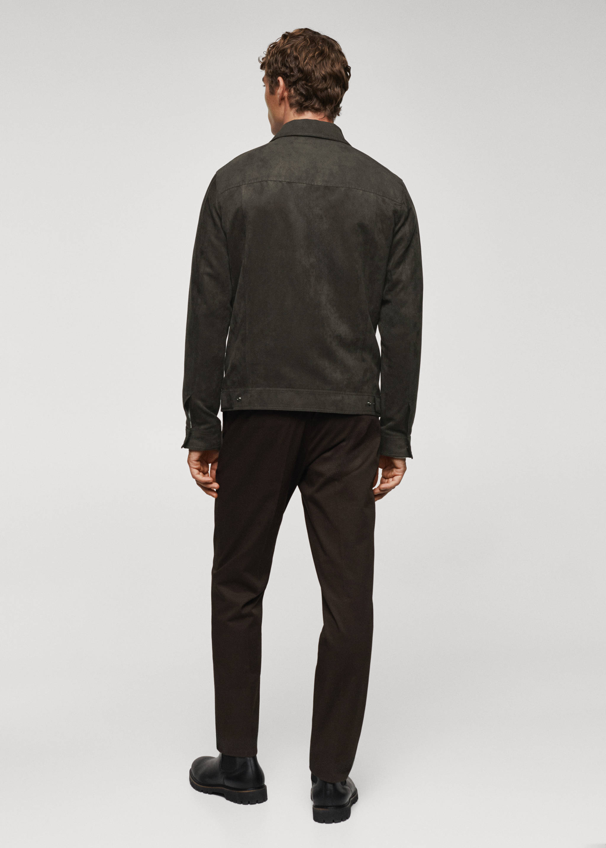 Куртка с выделкой под замшу - Обратная сторона изделия