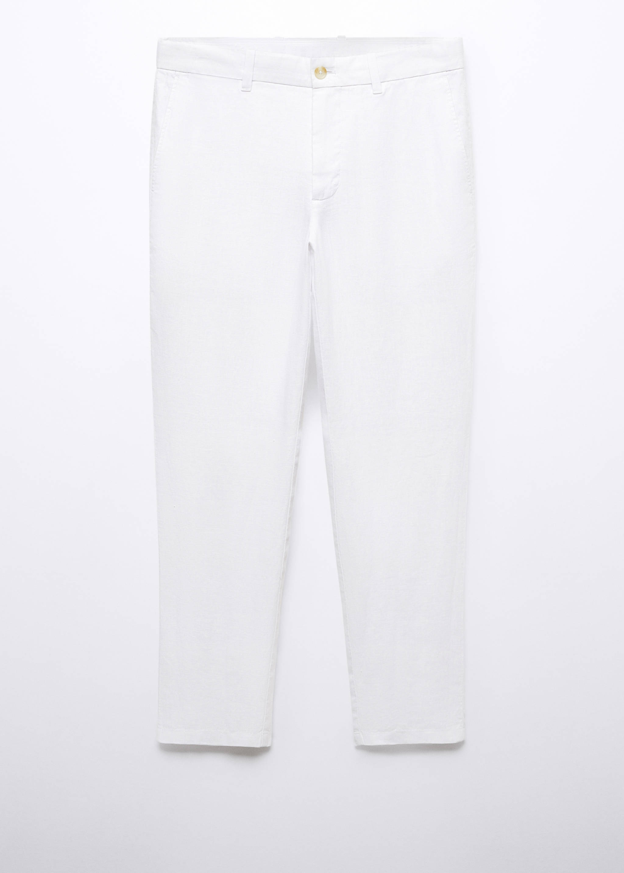 Slim-fit 100% linen trousers - Article without model