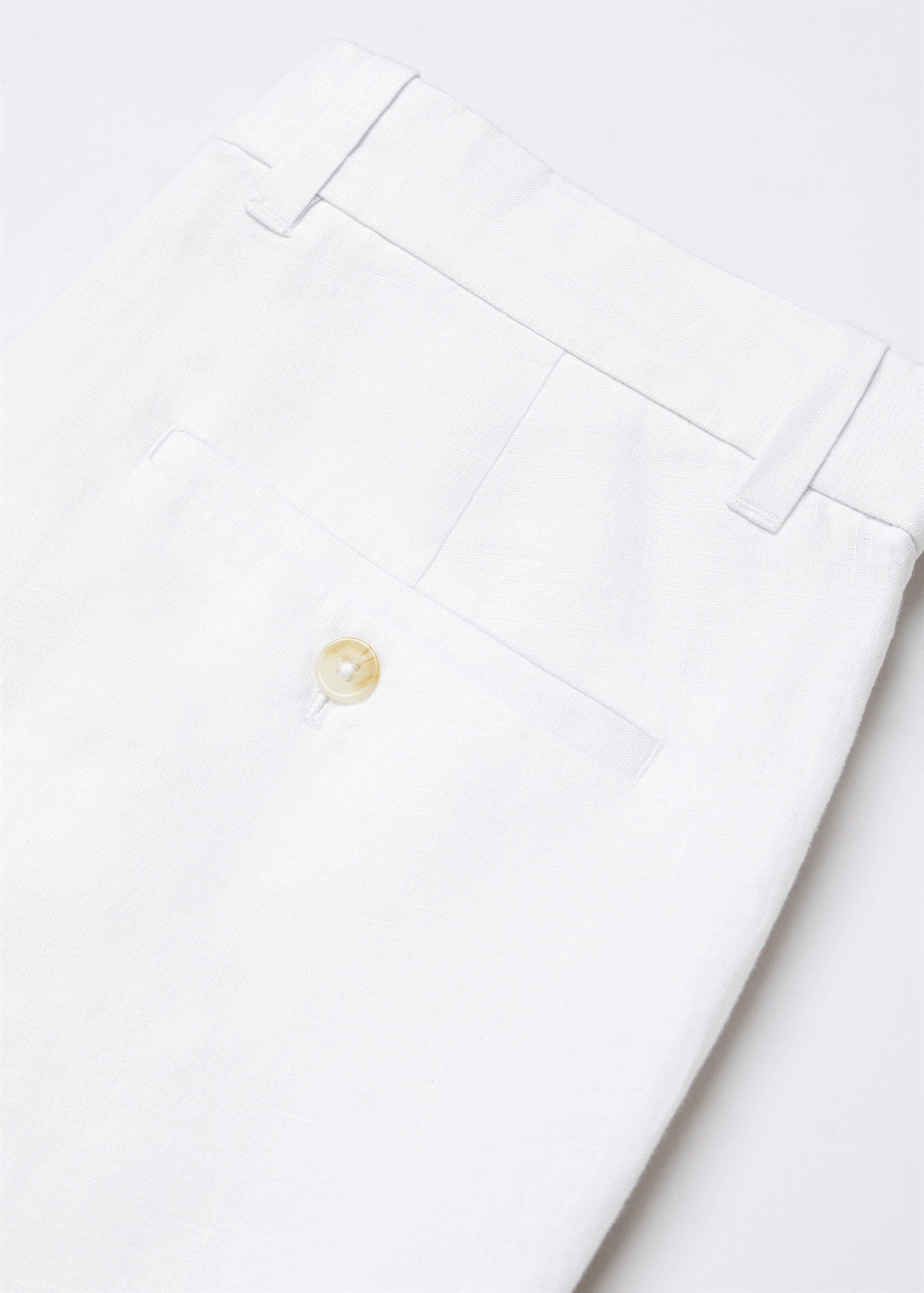 Slim-fit 100% linen trousers - Details of the article 8