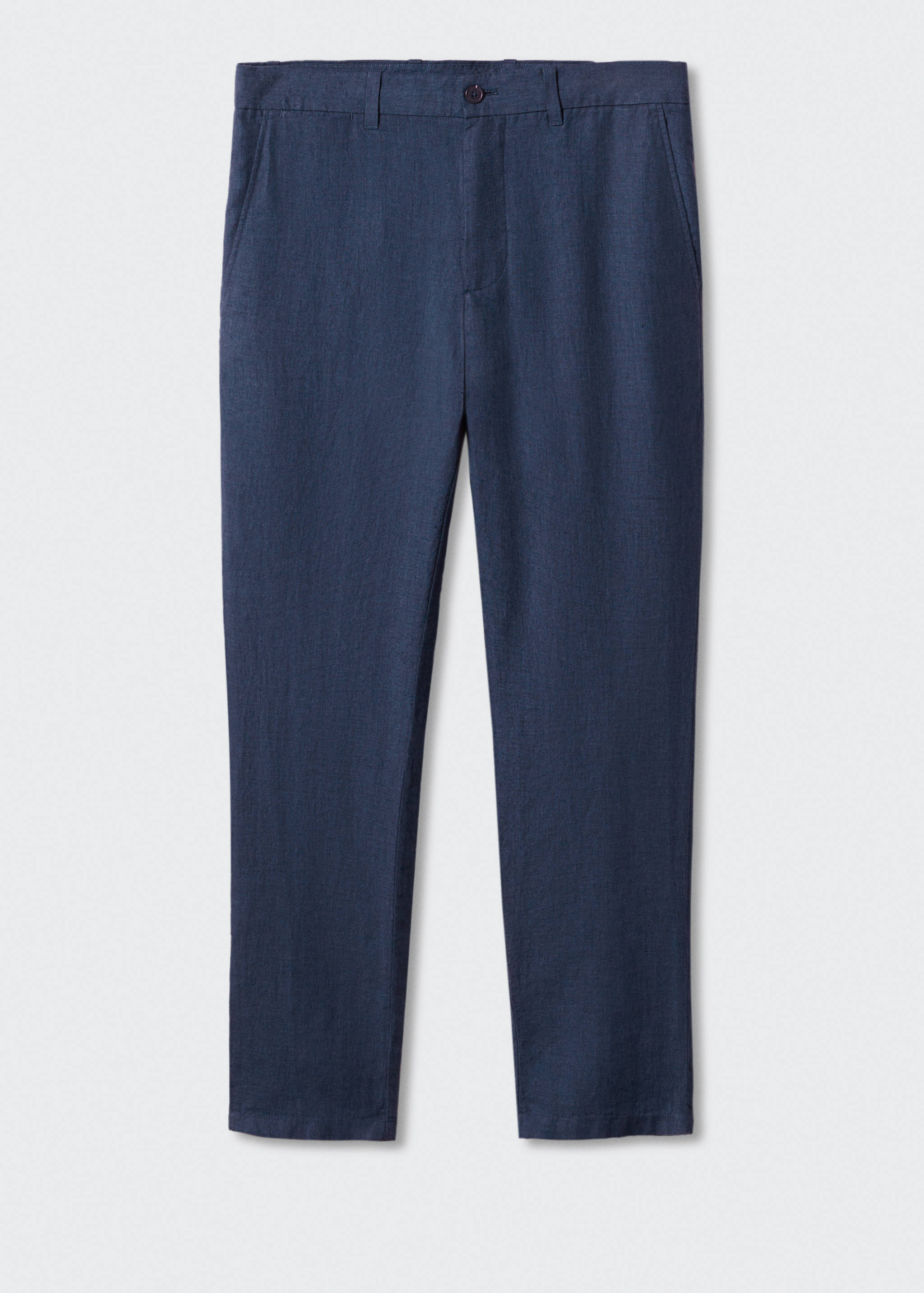 Slim-fit 100% linen trousers - Article without model