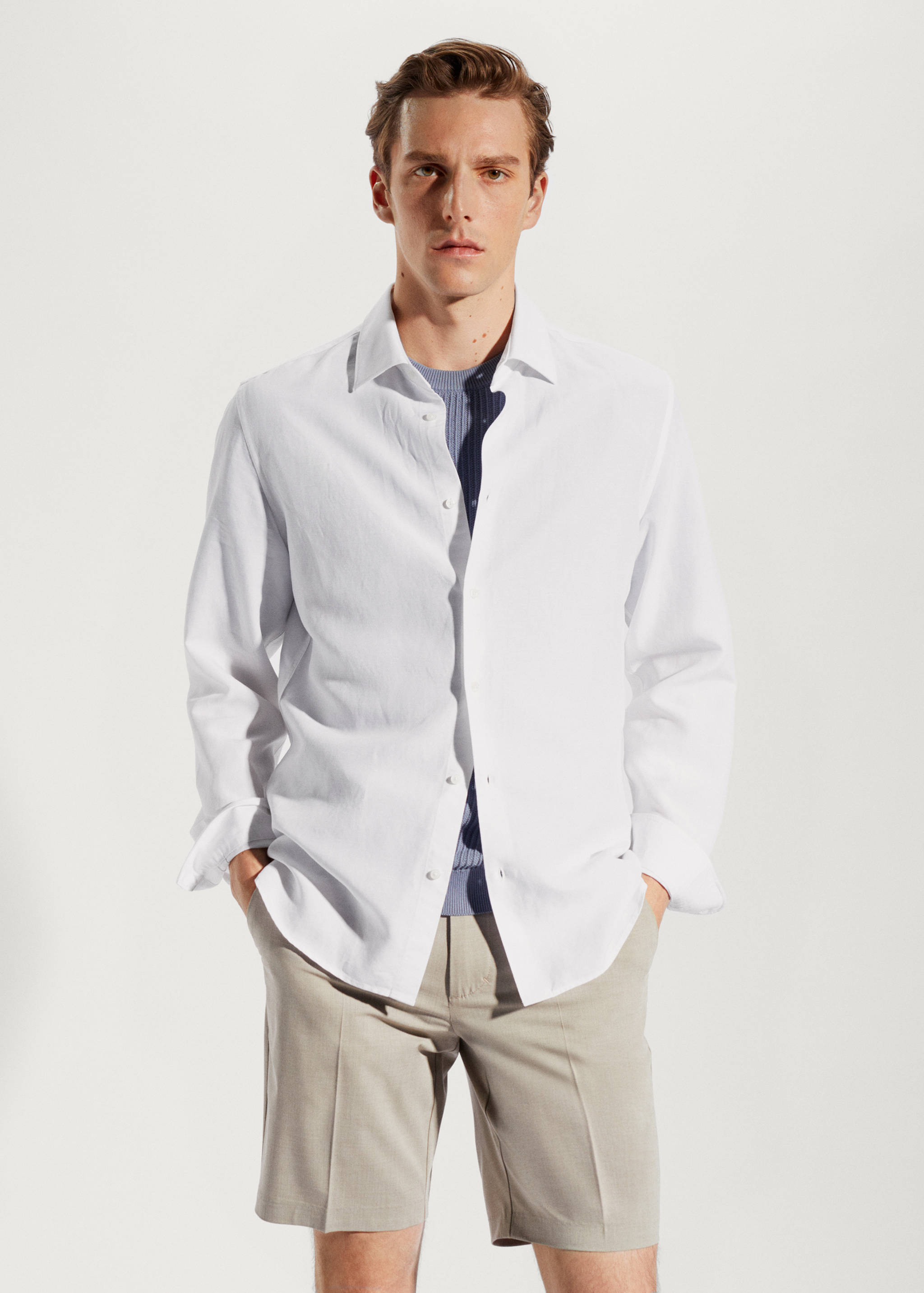 Chemise légère Tencel-lin - Plan moyen