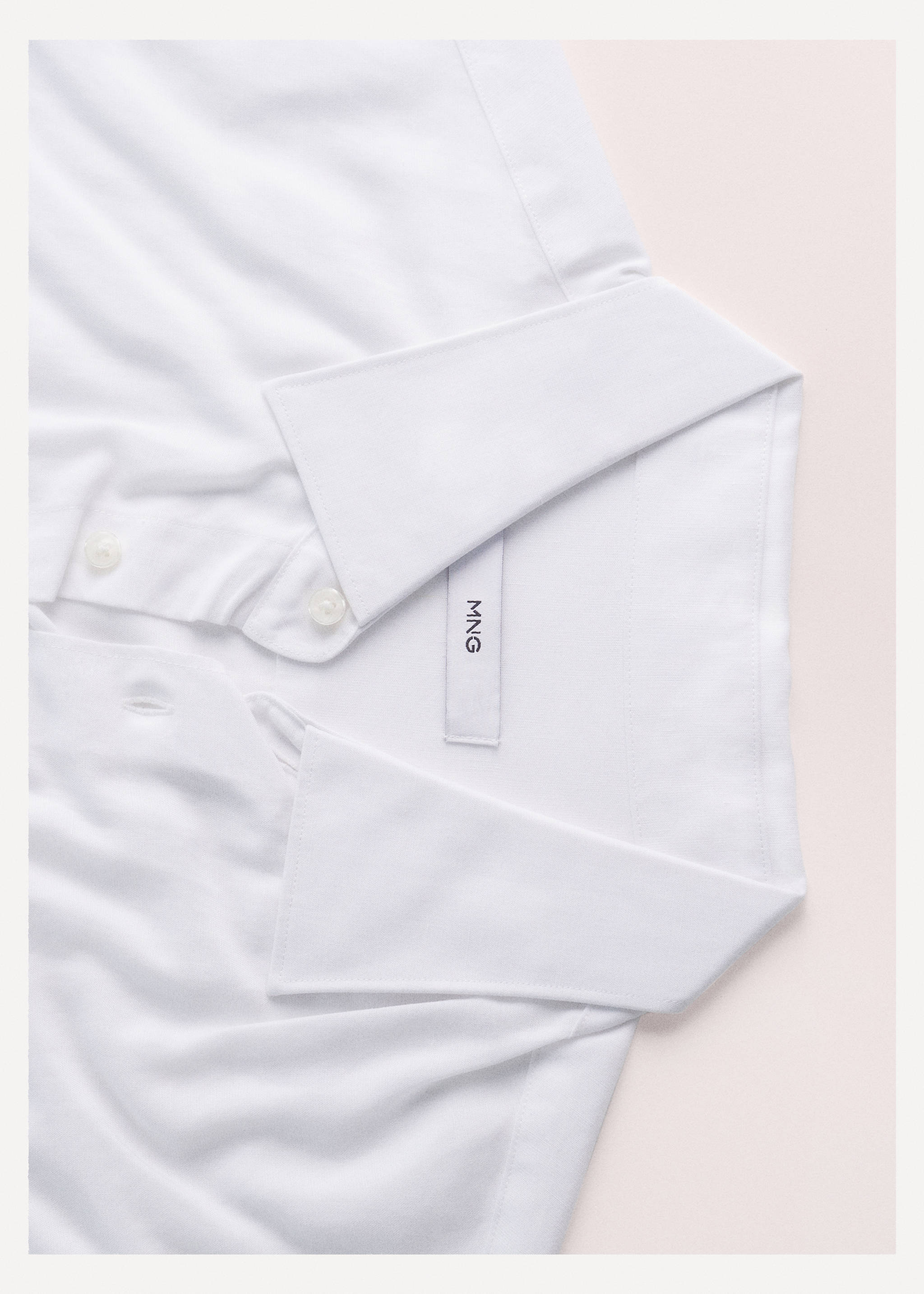 淡色天丝亚麻混纺衬衫 - null