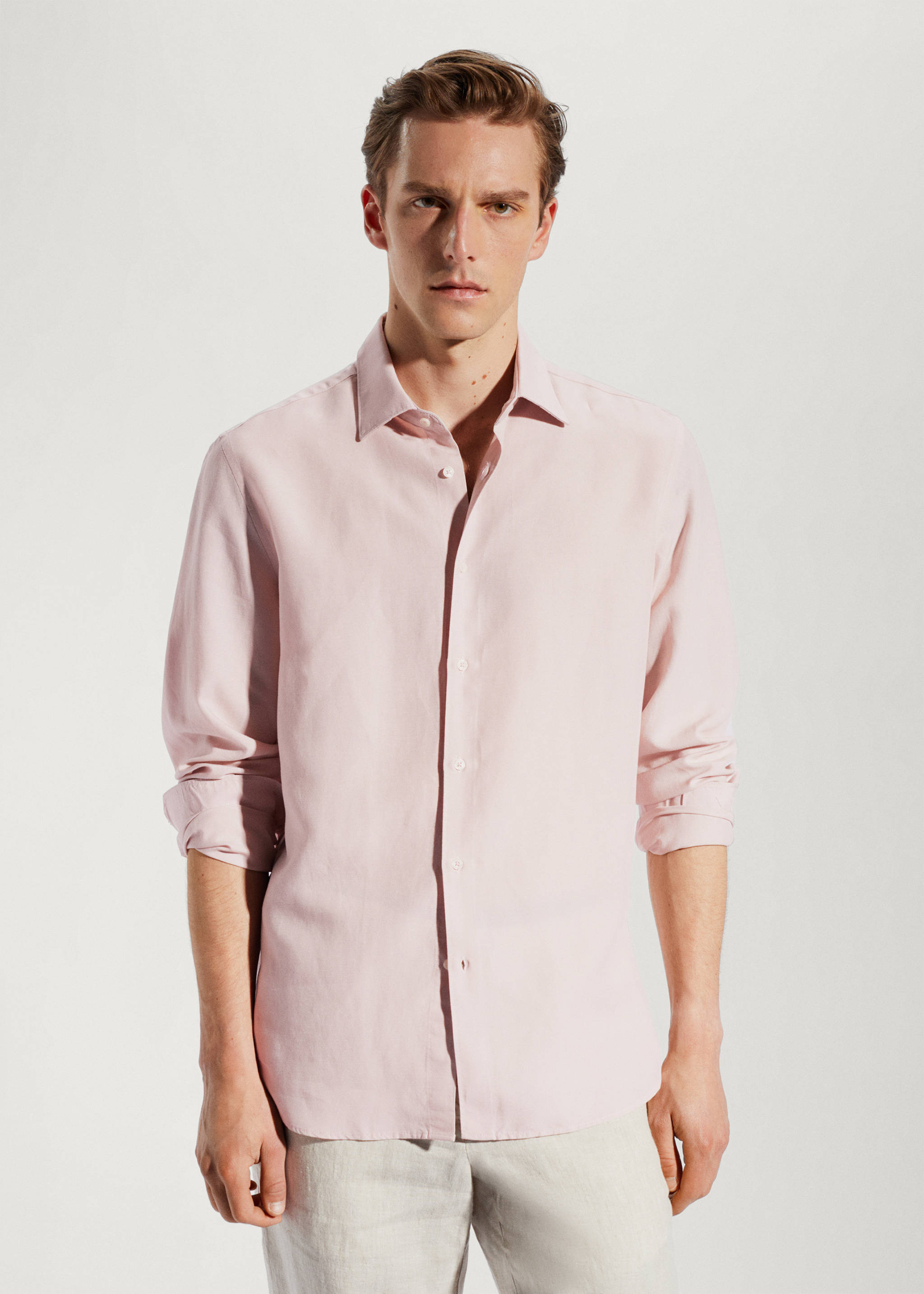 Chemise légère Tencel-lin - Plan moyen
