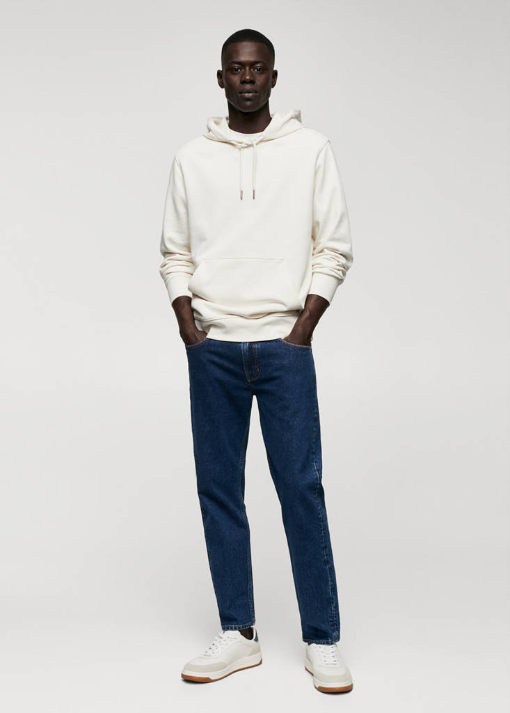 Hoodie cotton sweatshirt — Ecru