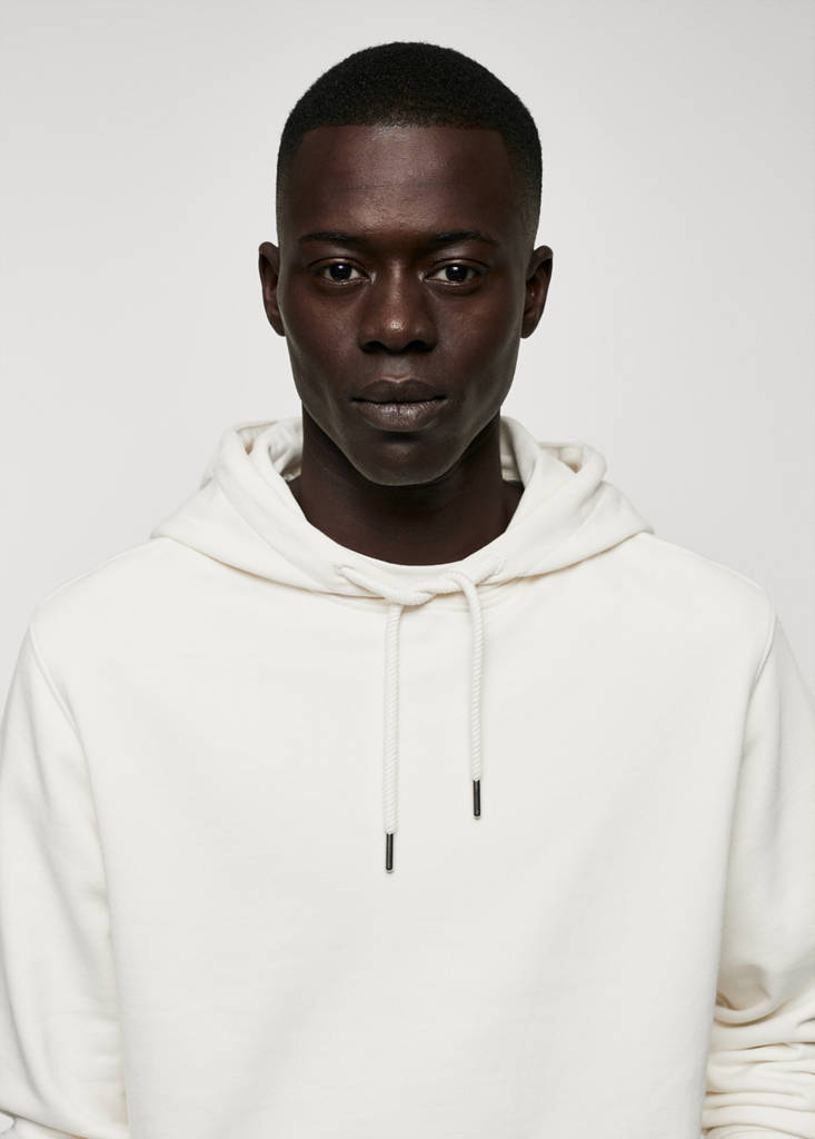 Hoodie cotton sweatshirt — Ecru
