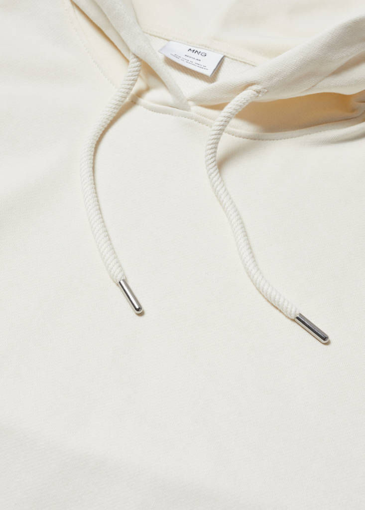 Hoodie cotton sweatshirt — Ecru