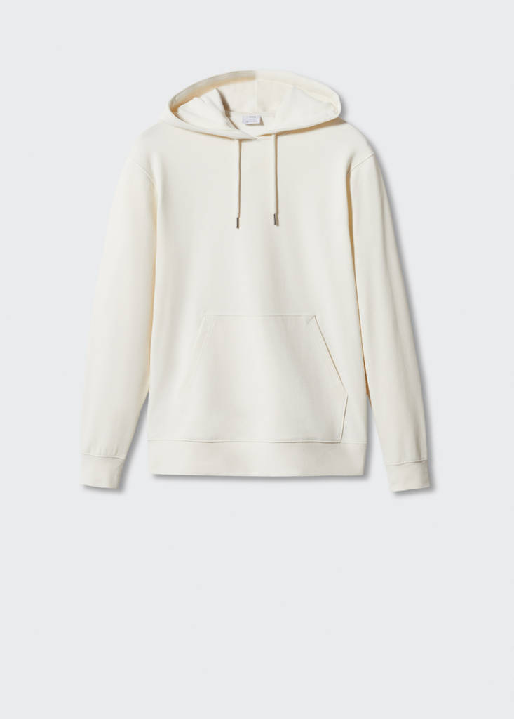 Hoodie cotton sweatshirt — Ecru