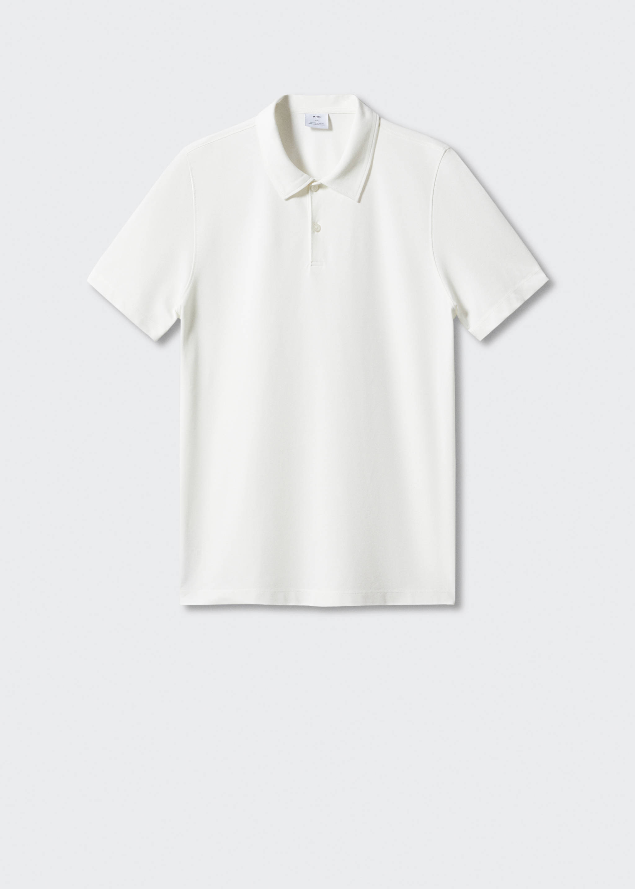 Slim-fit cotton piqué textured polo shirt - Article without model