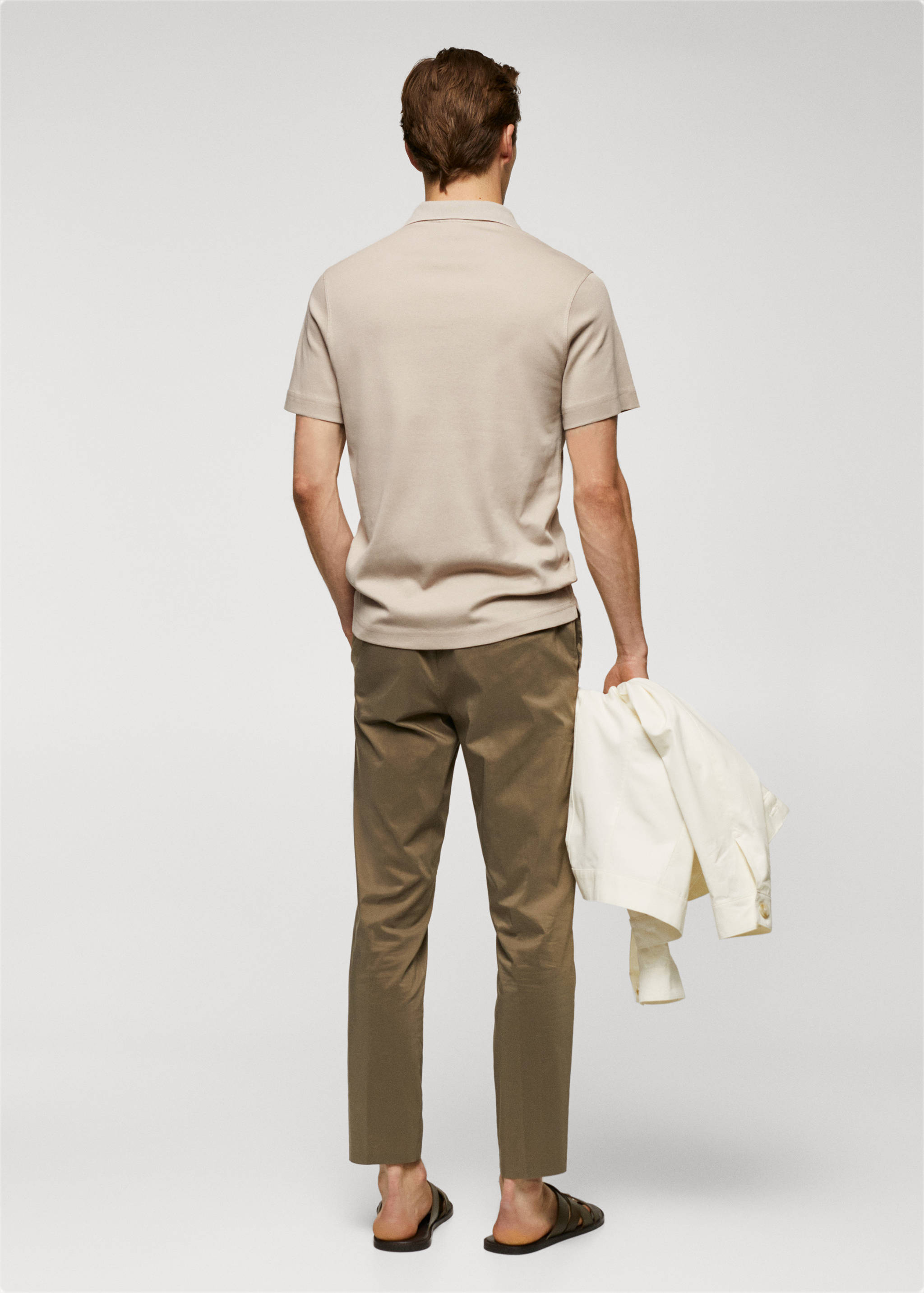 100% cotton polo shirt with pocket - Reverse of the article