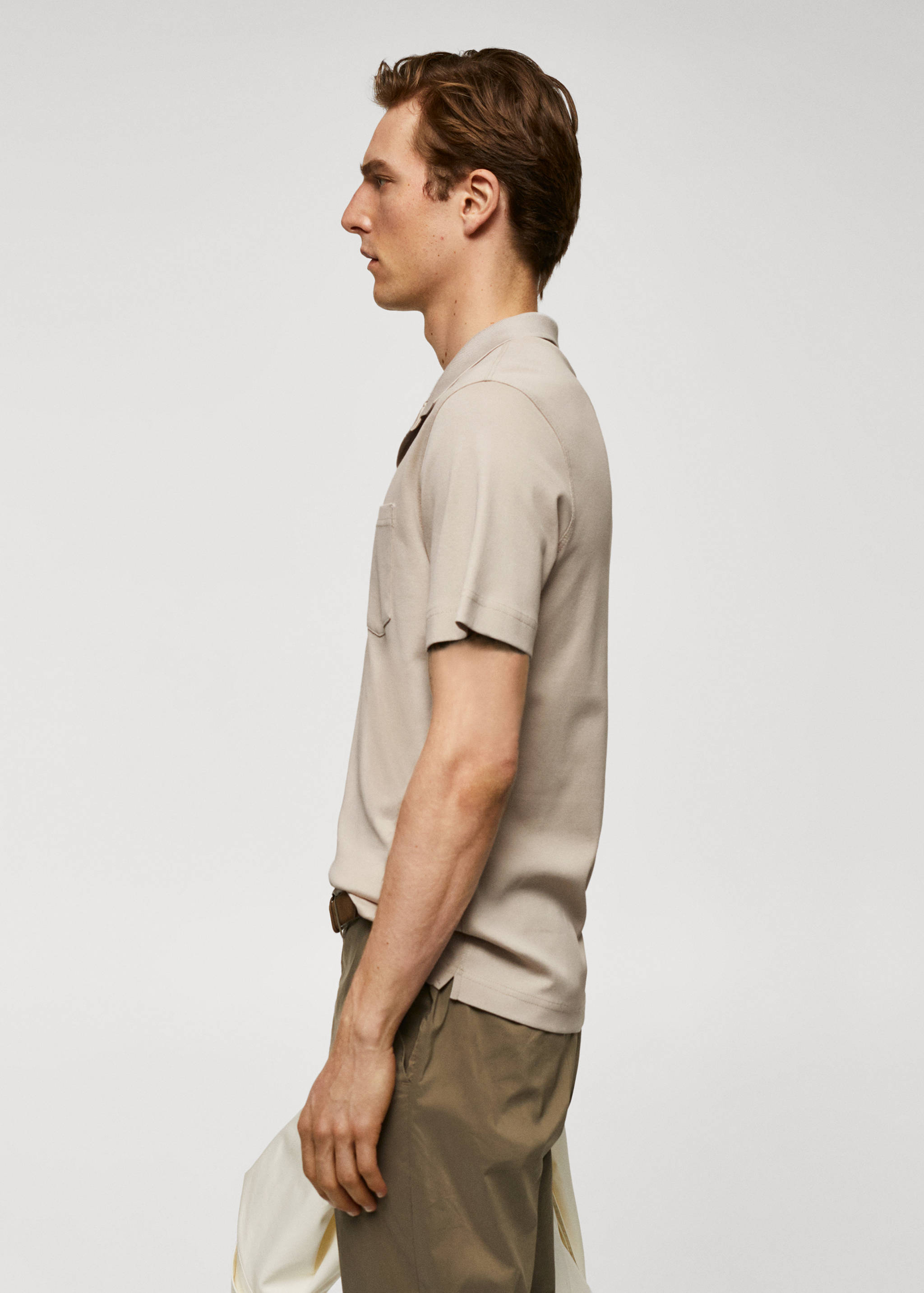 100% cotton polo shirt with pocket - Details of the article 2
