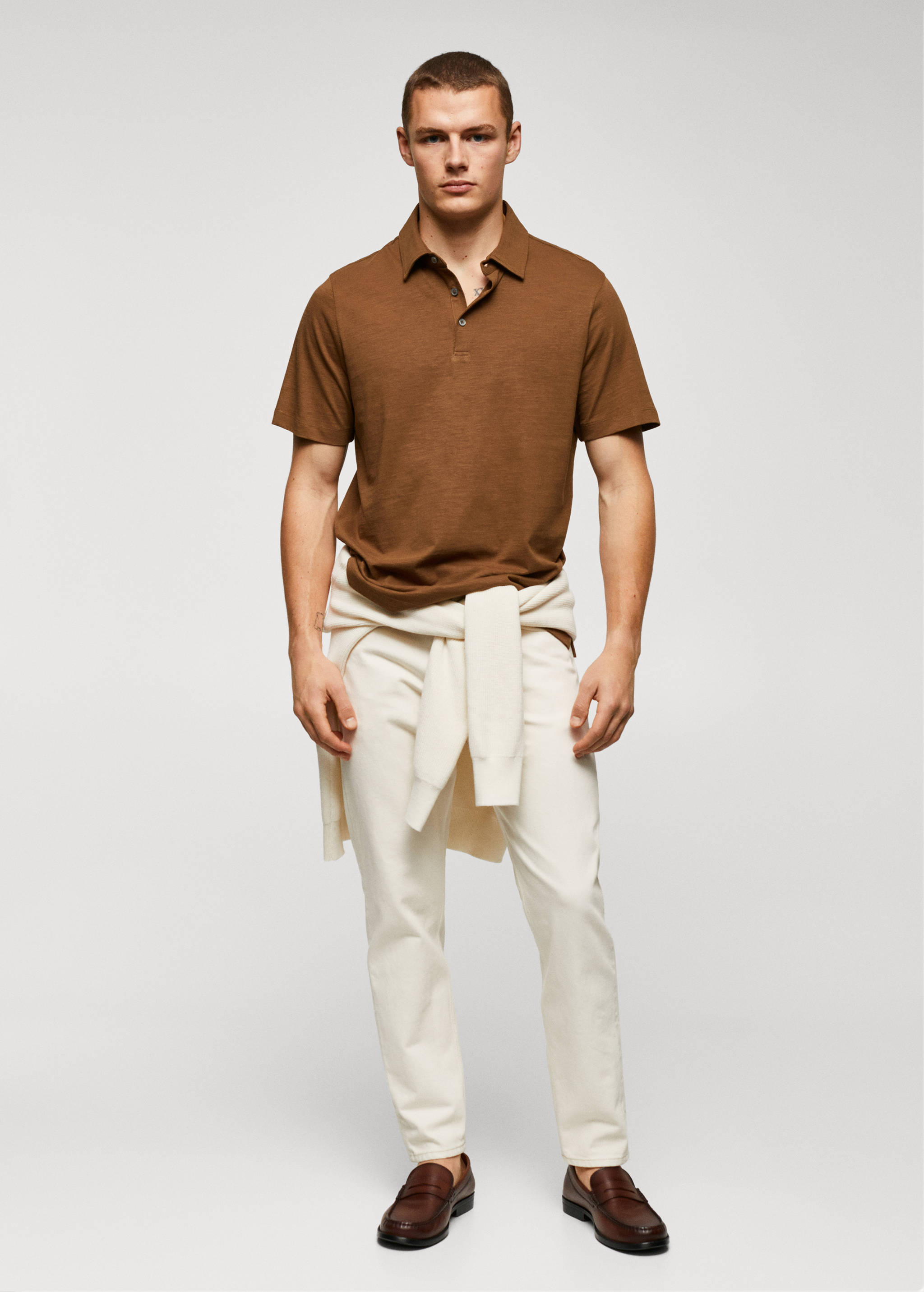100% cotton basic polo shirt - General plane