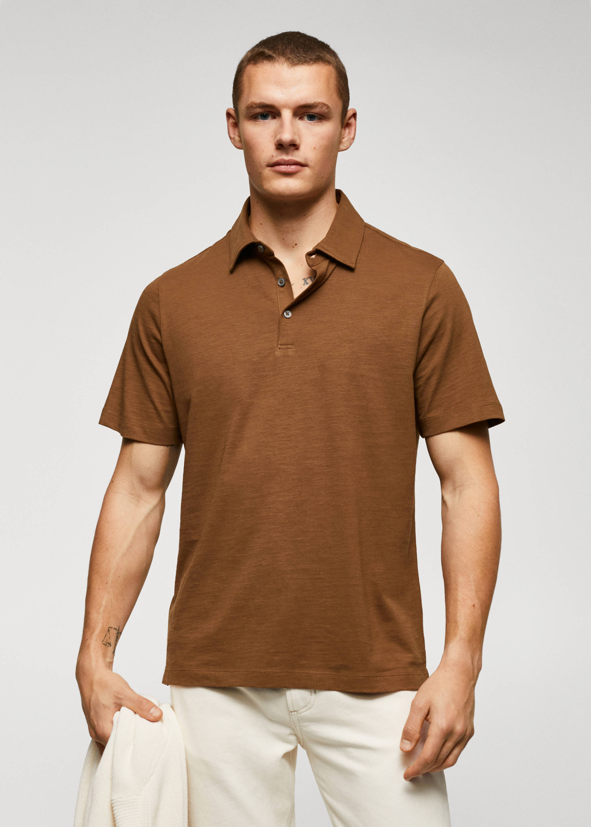 100% cotton basic polo shirt - Medium plane