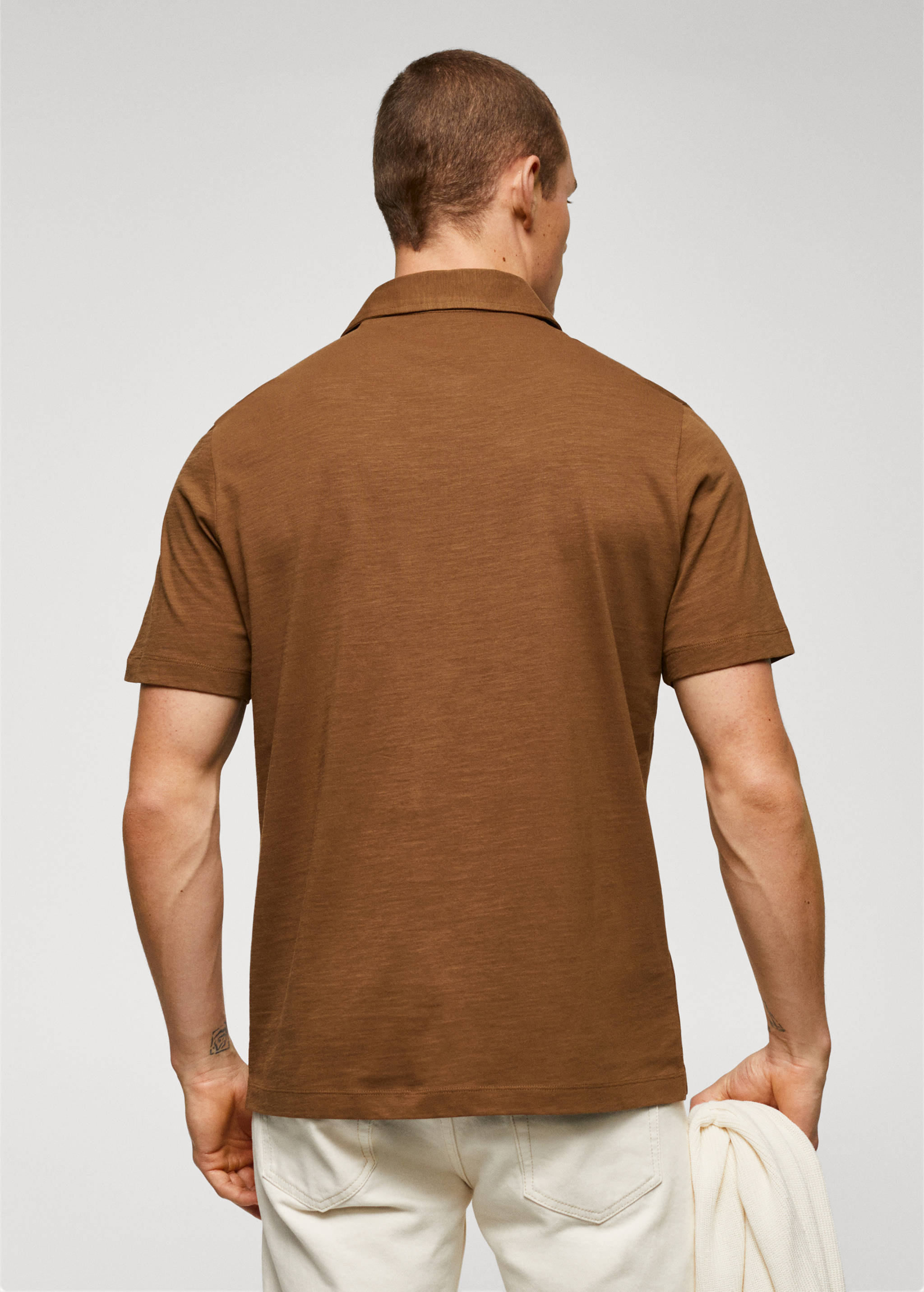 100% cotton basic polo shirt - Reverse of the article