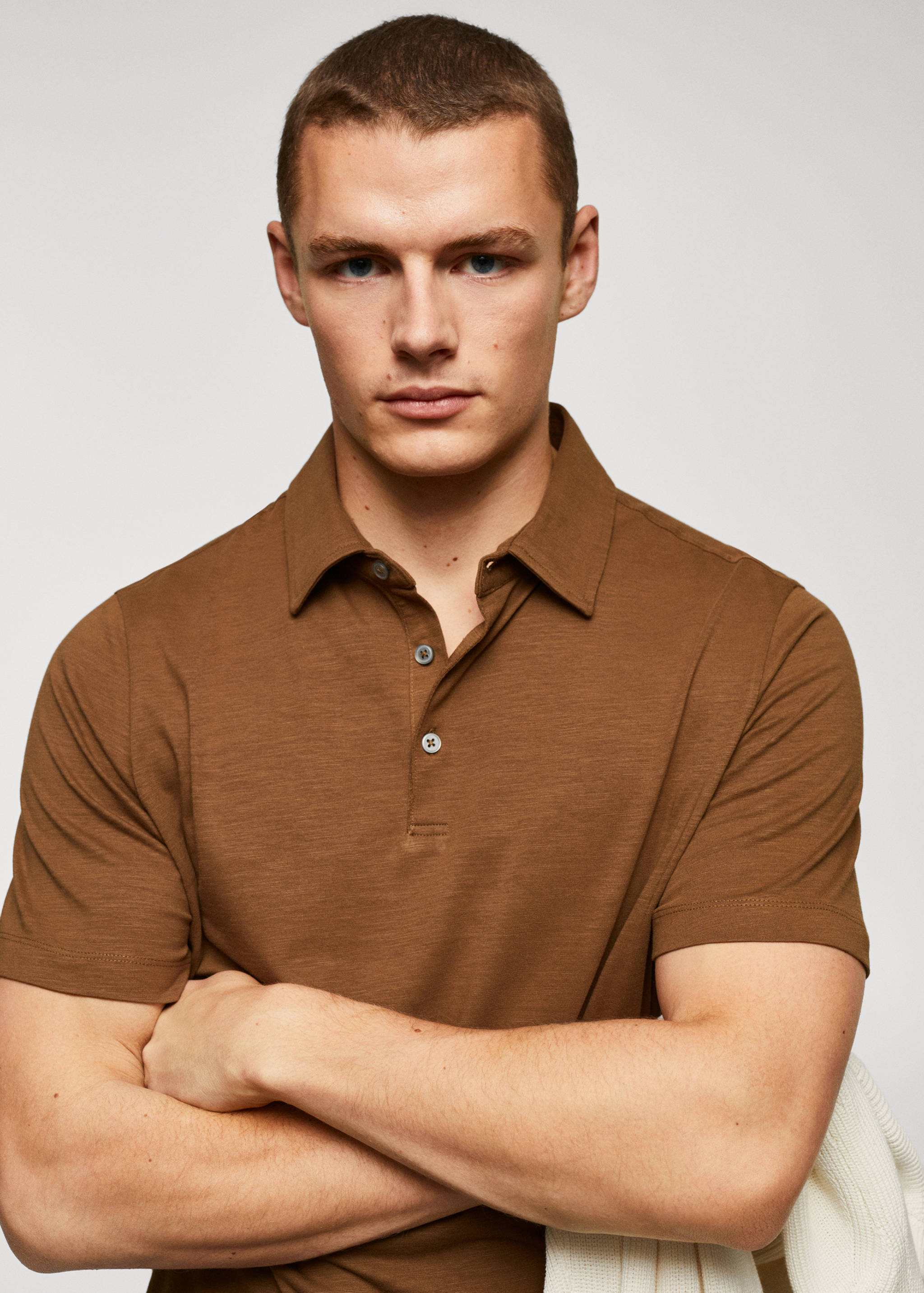 100% cotton basic polo shirt - Details of the article 1