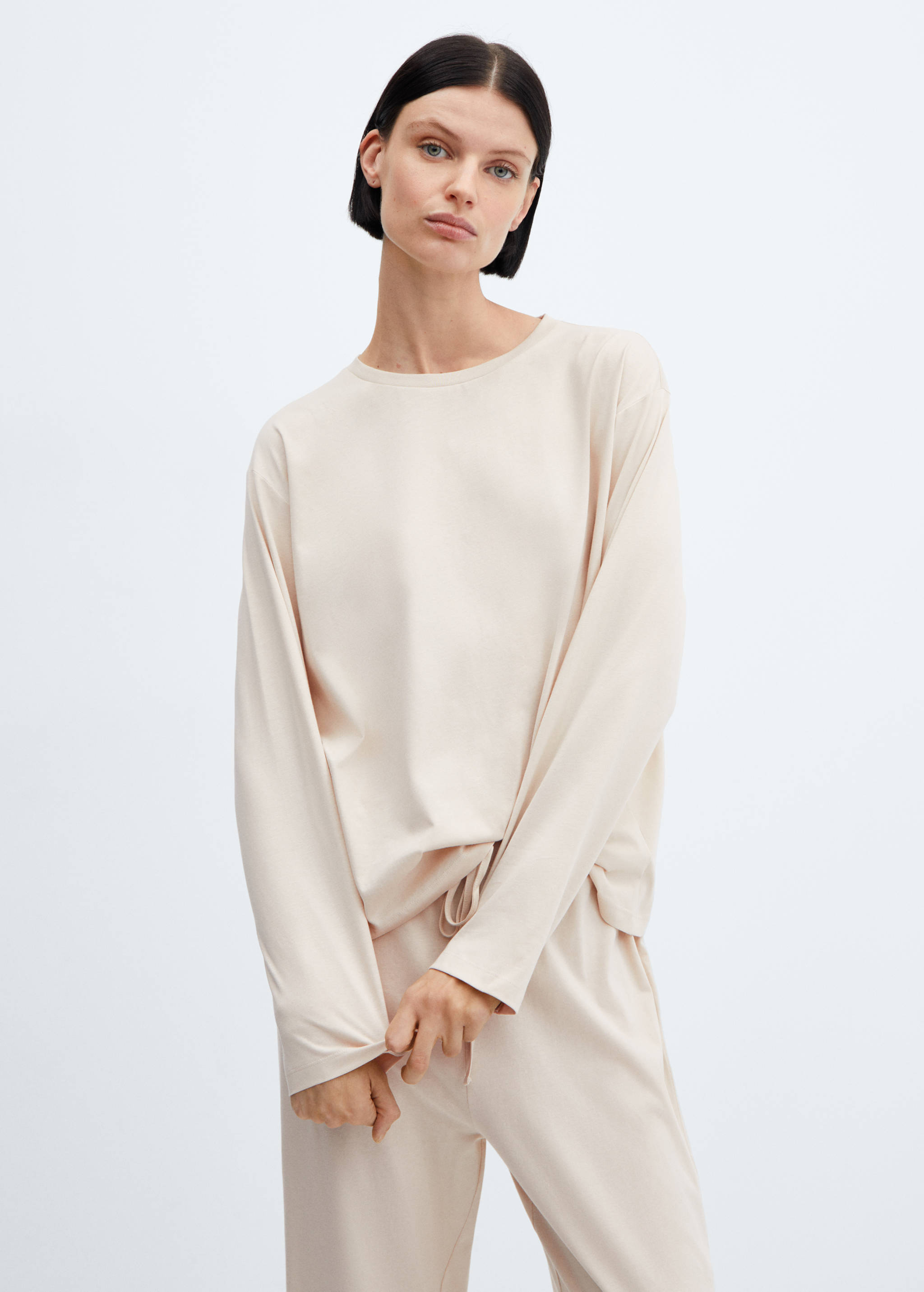 Pyjama long en coton - Plan moyen