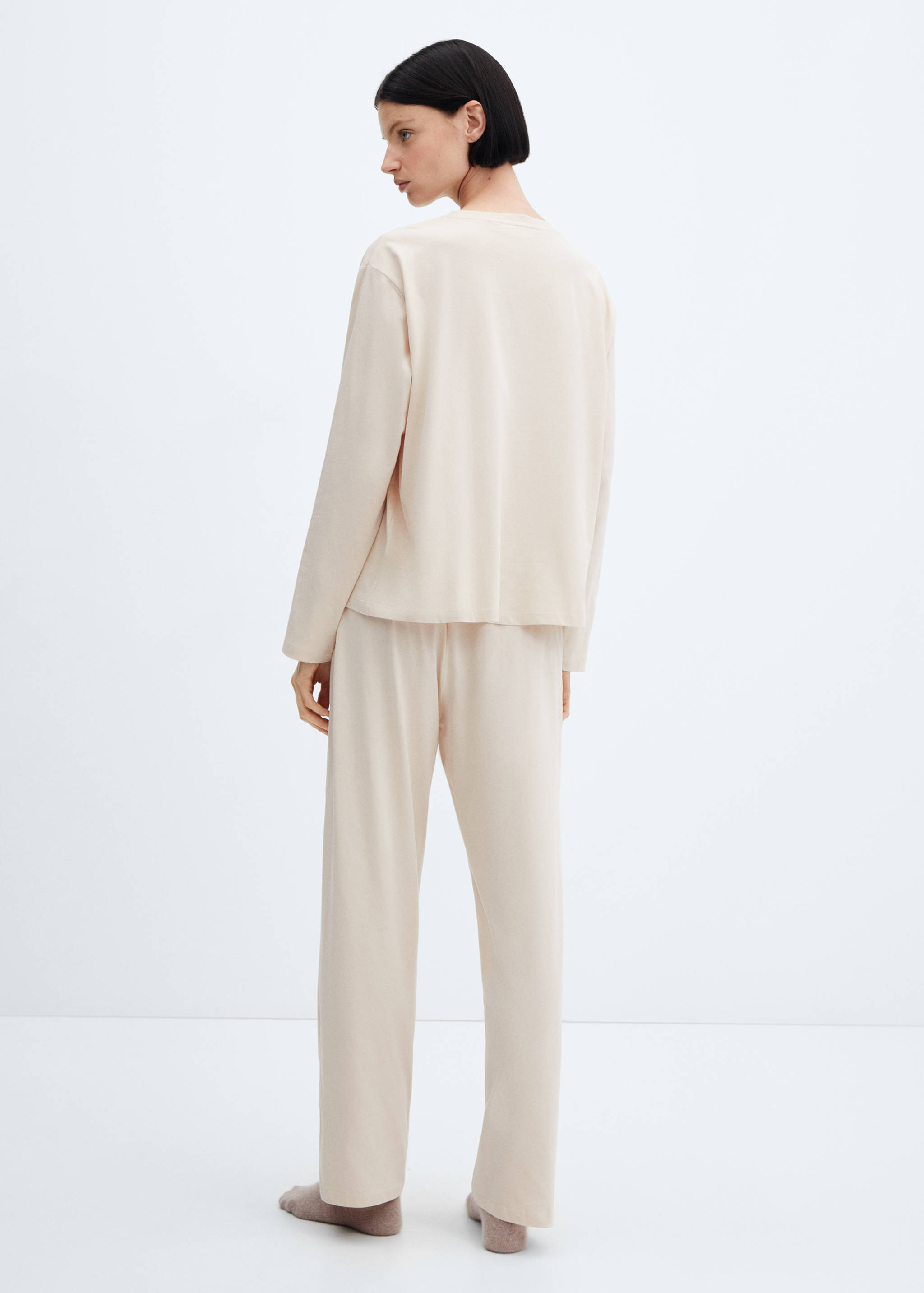 Pyjama long en coton - Verso de l’article