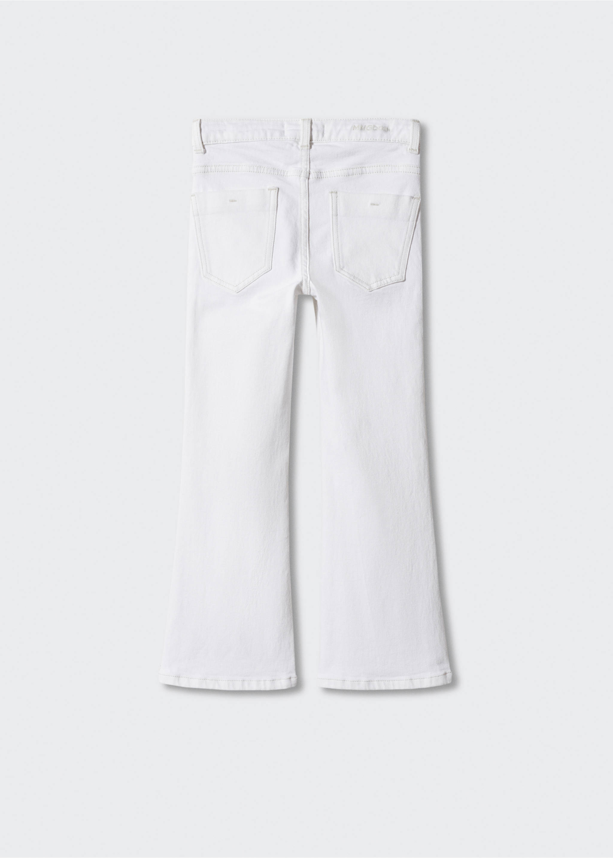 Flared finished jeans - Reverse of the article, White. Ref: 57001040-00.