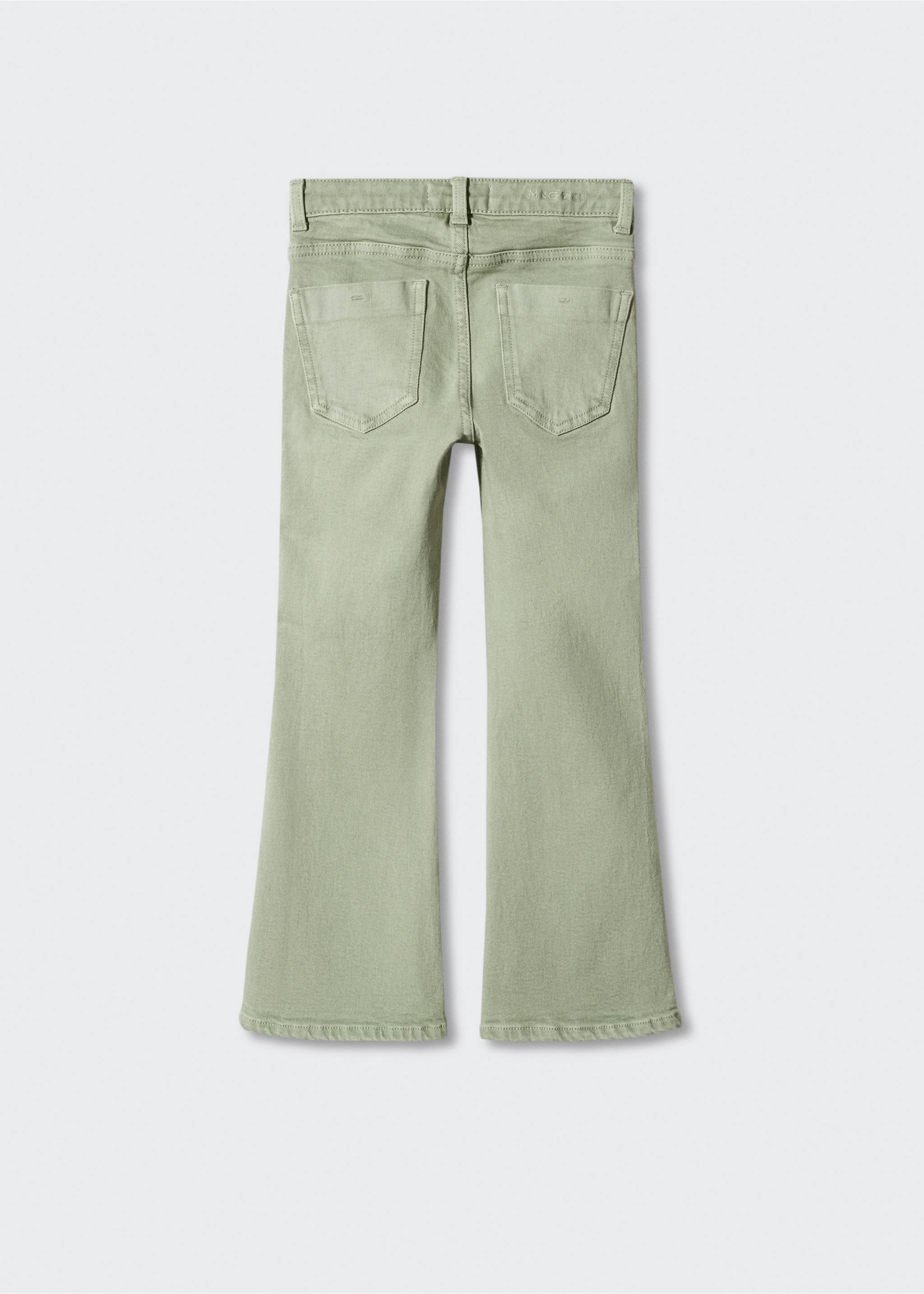 Flared finished jeans - Reverse of the article, Khaki. Ref: 57001040-00.