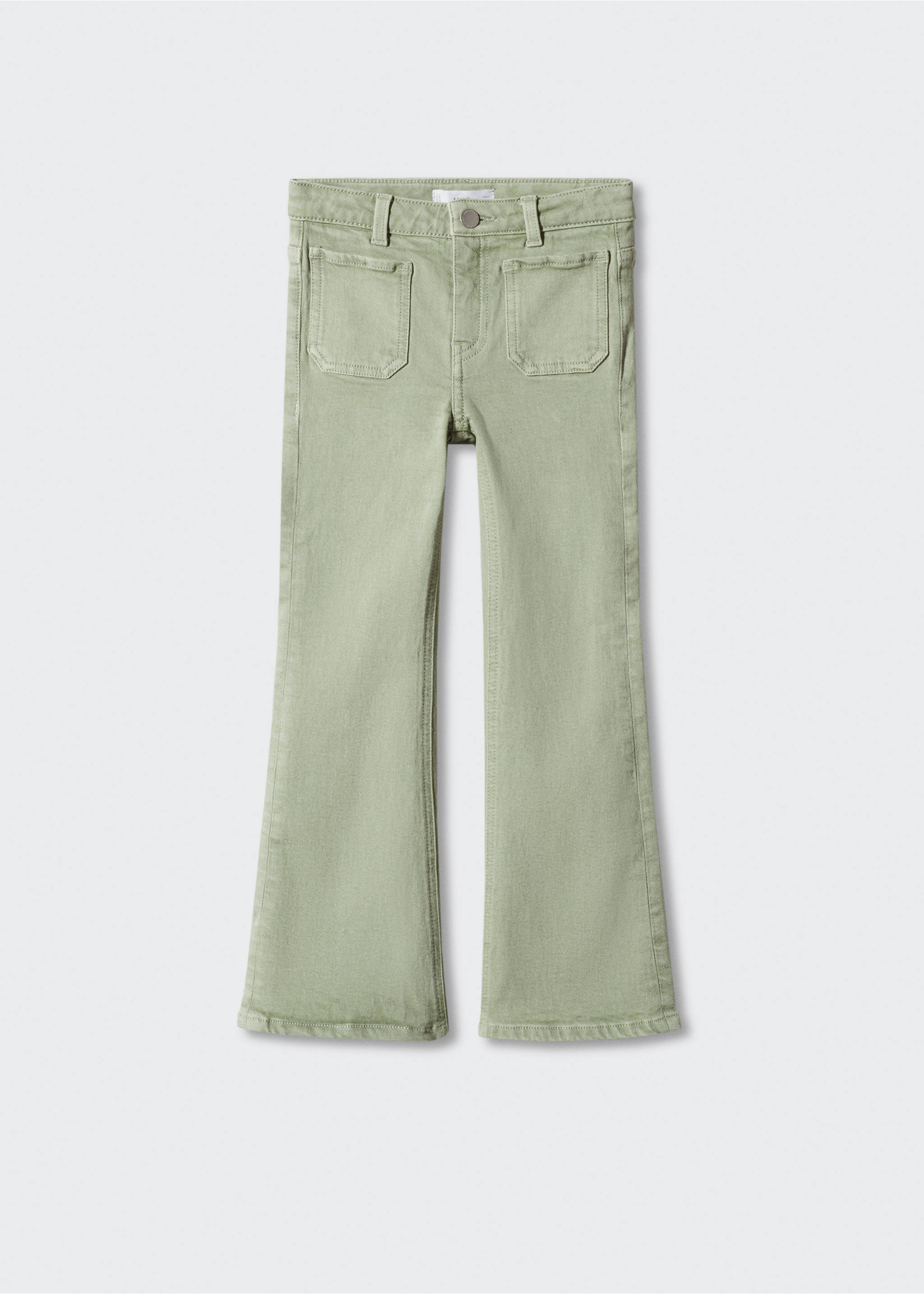 Flared finished jeans - Article without model, Khaki. Ref: 57001040-00.