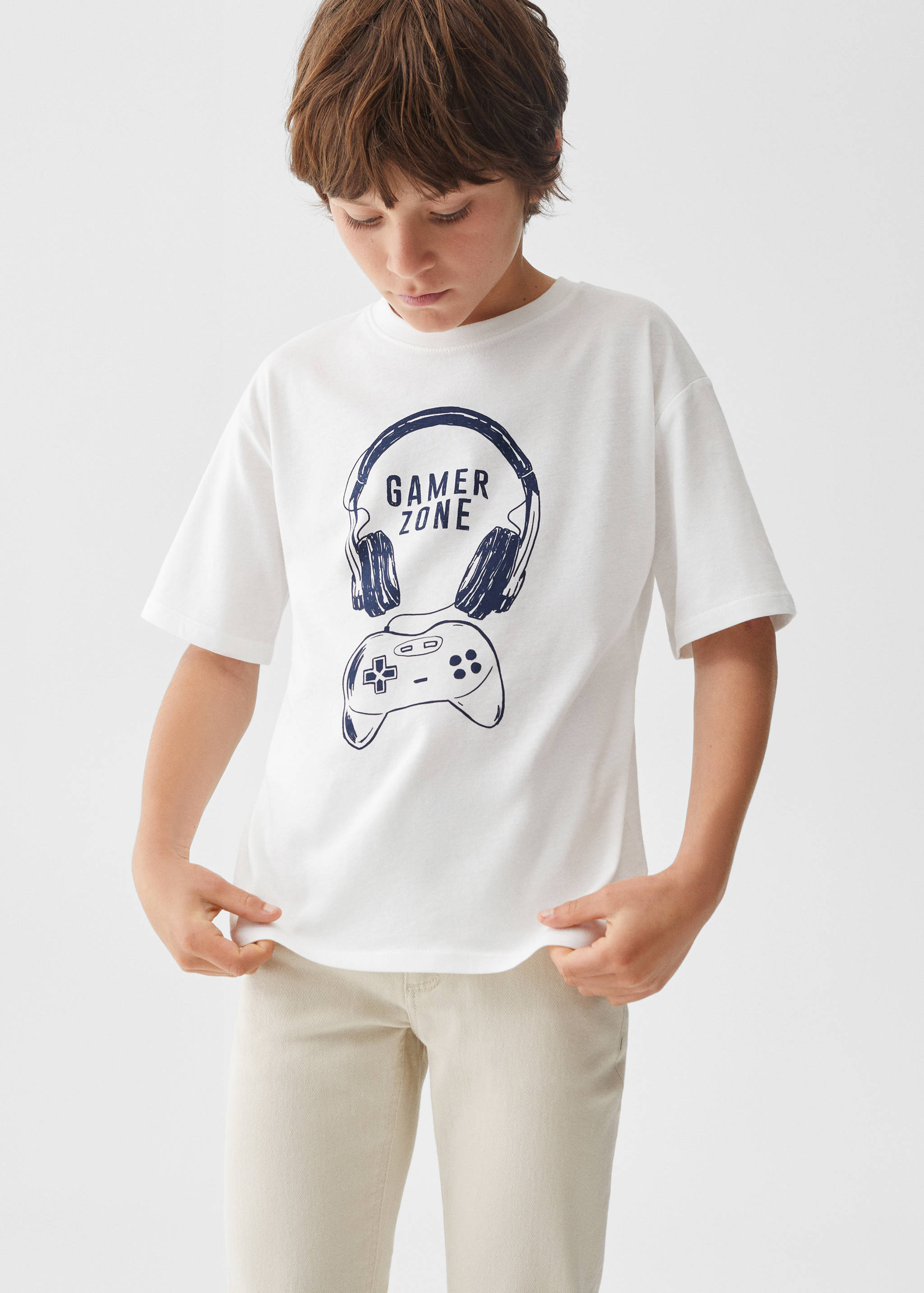 Cotton printed T-shirt - Medium plane