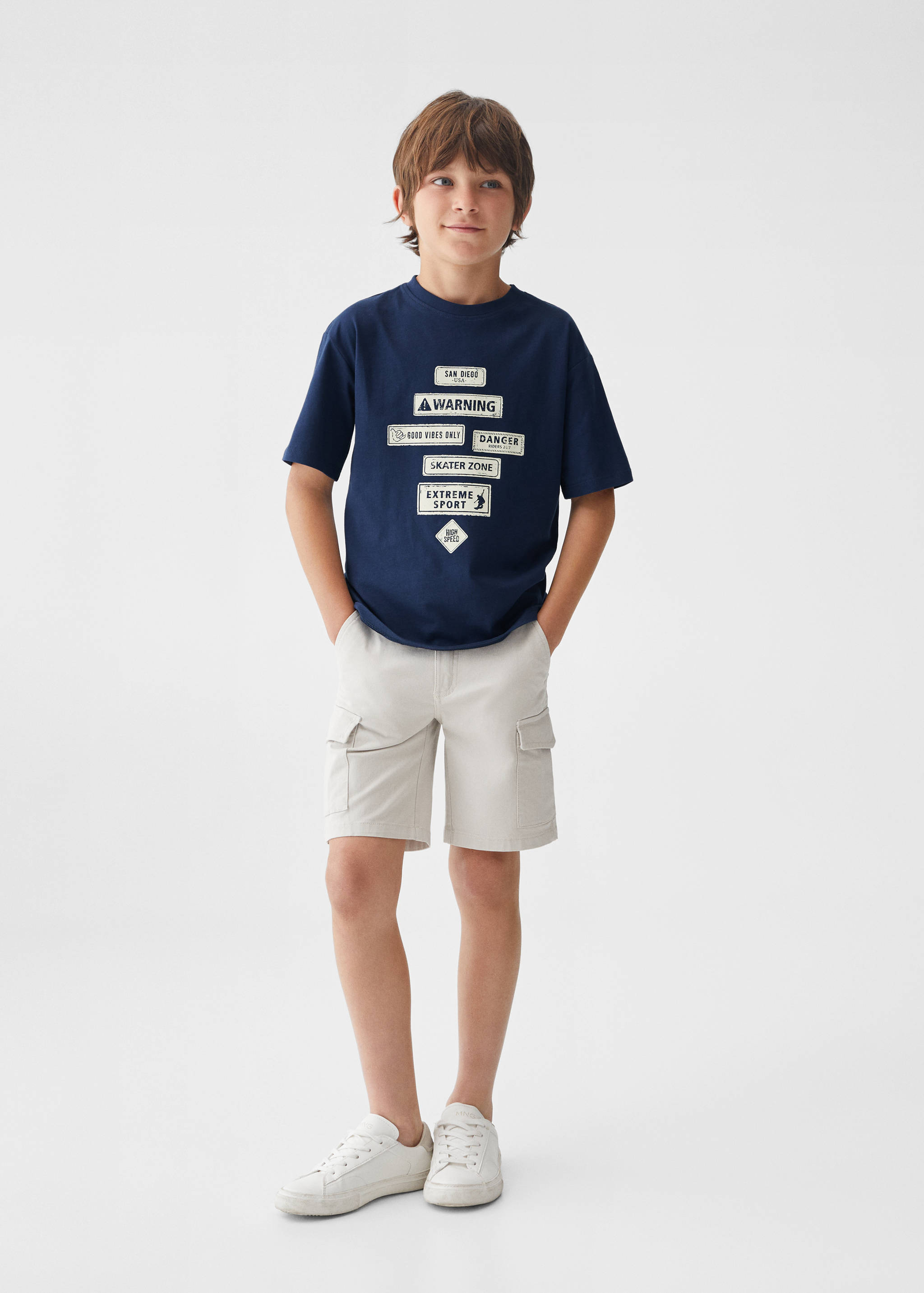 Cotton printed T-shirt - General plane