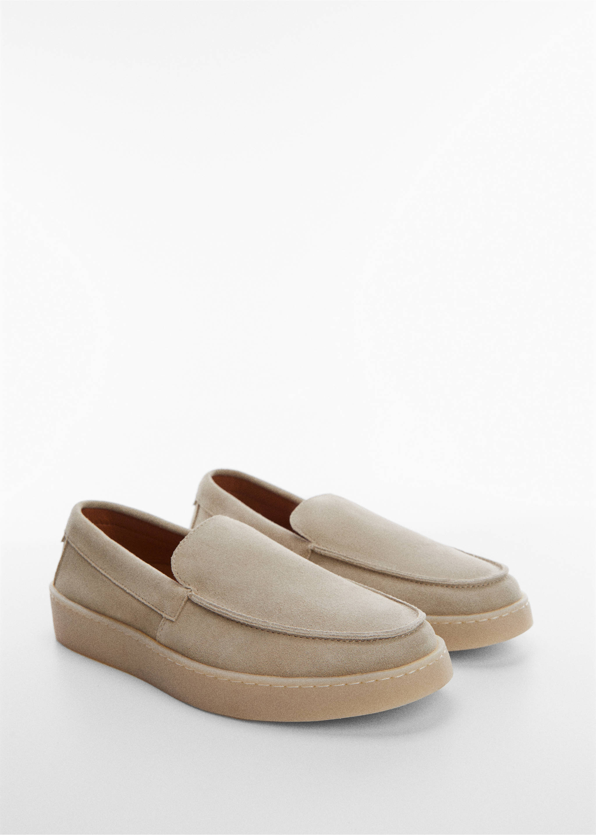 Split leather shoes - Medium plane, Sand. Ref: 57001047-00.