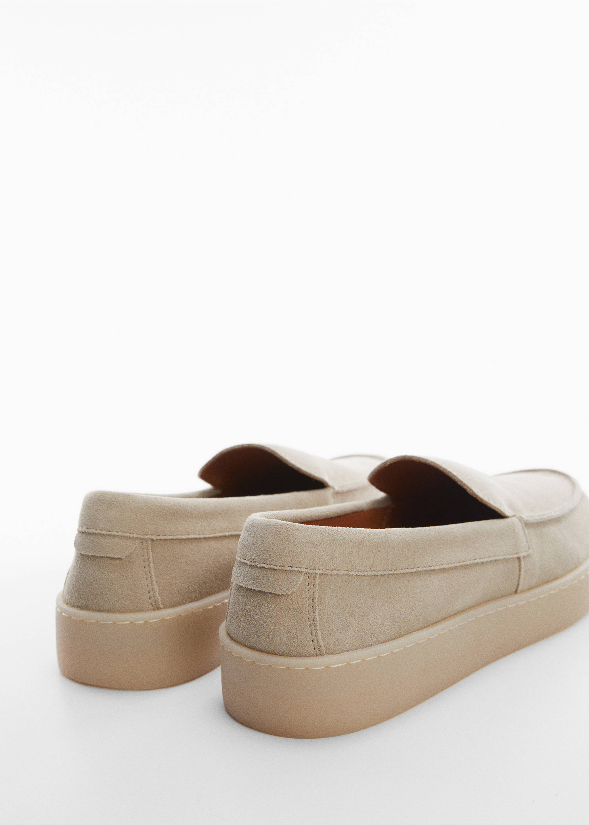 Split leather shoes - Details of the article 1, Sand. Ref: 57001047-00.