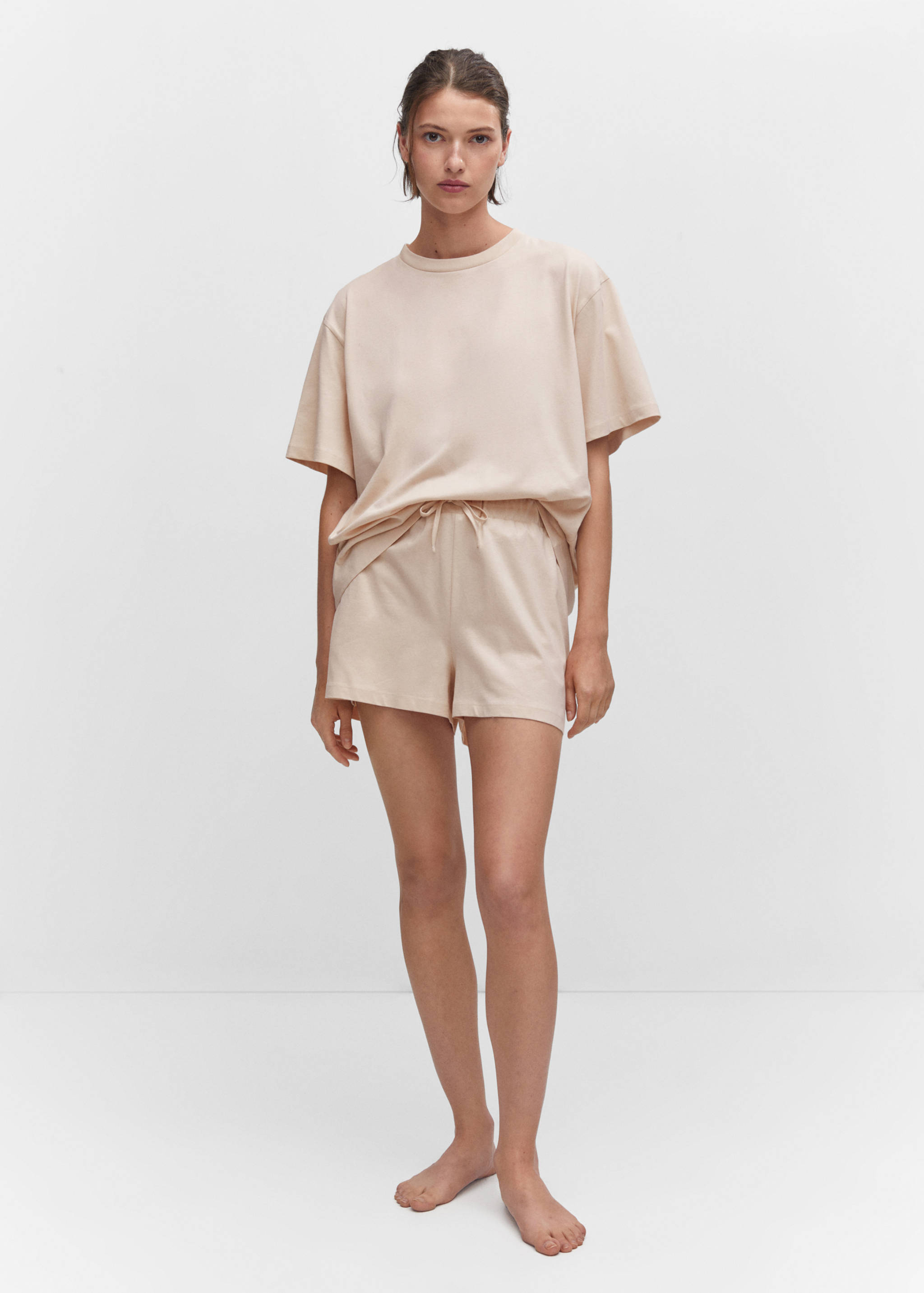 Pyjama court en coton - Plan général