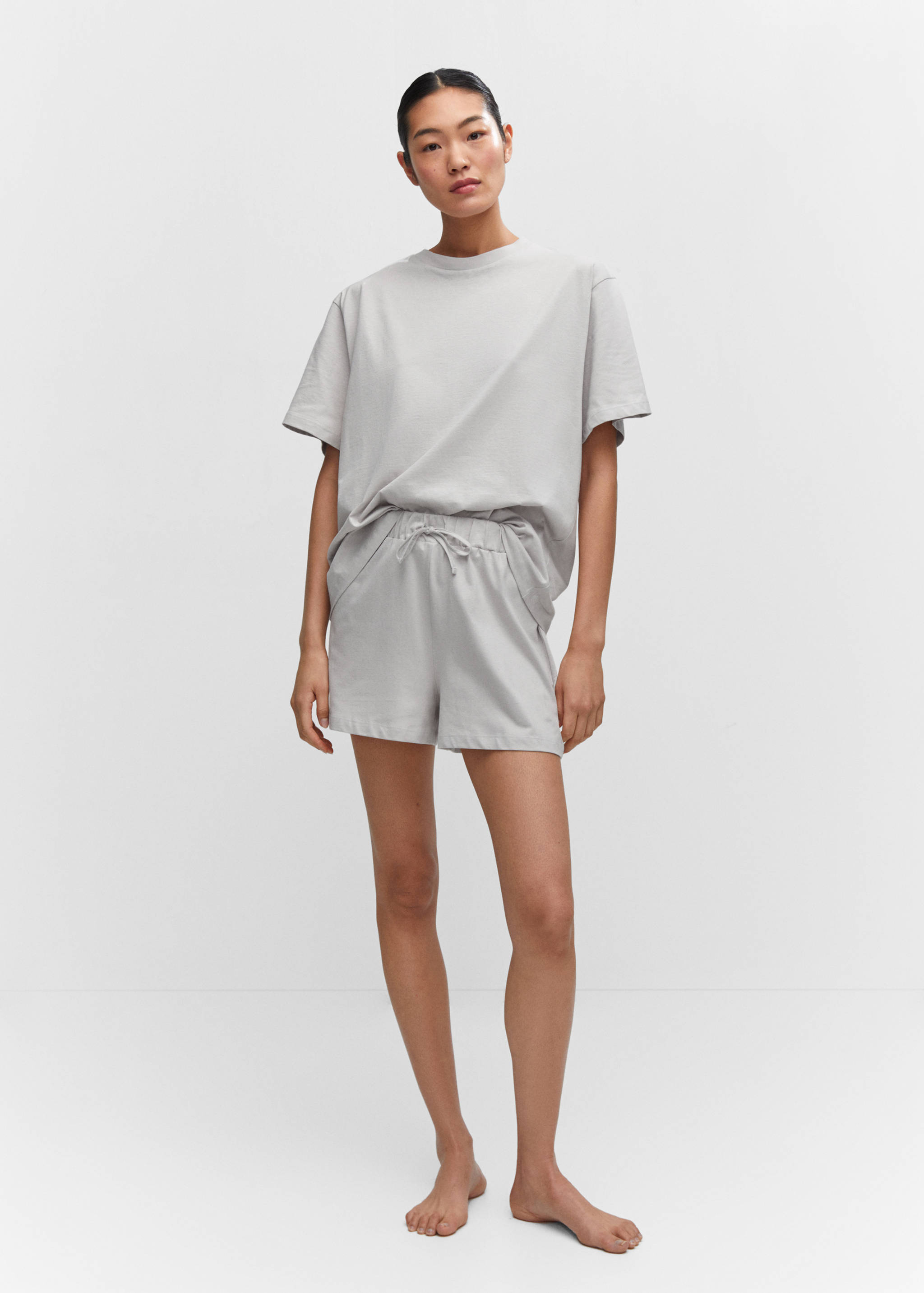 Pyjama court en coton - Plan général