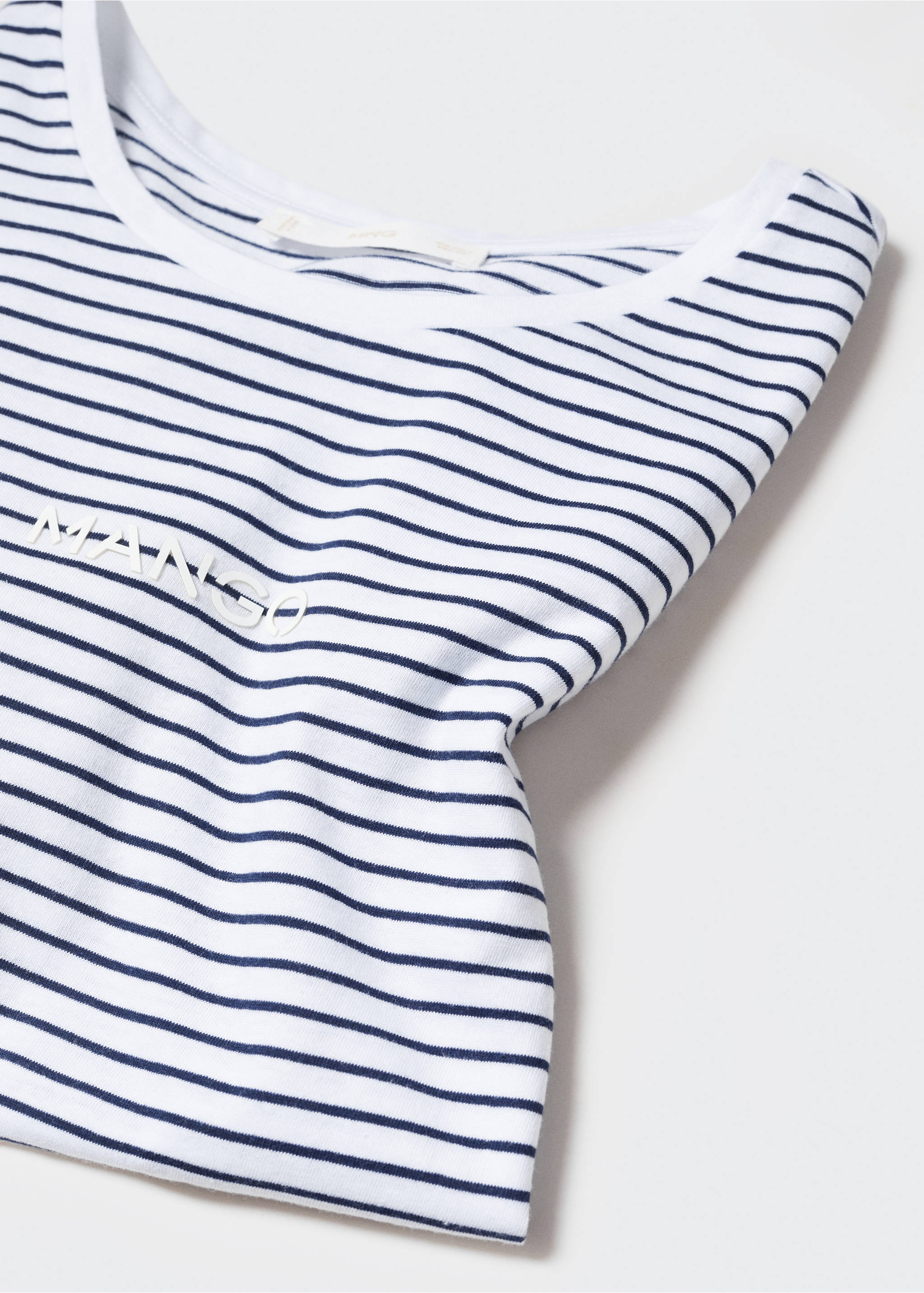Striped logo T-shirt - Details of the article 8, Navy. Ref: 57001057-00.
