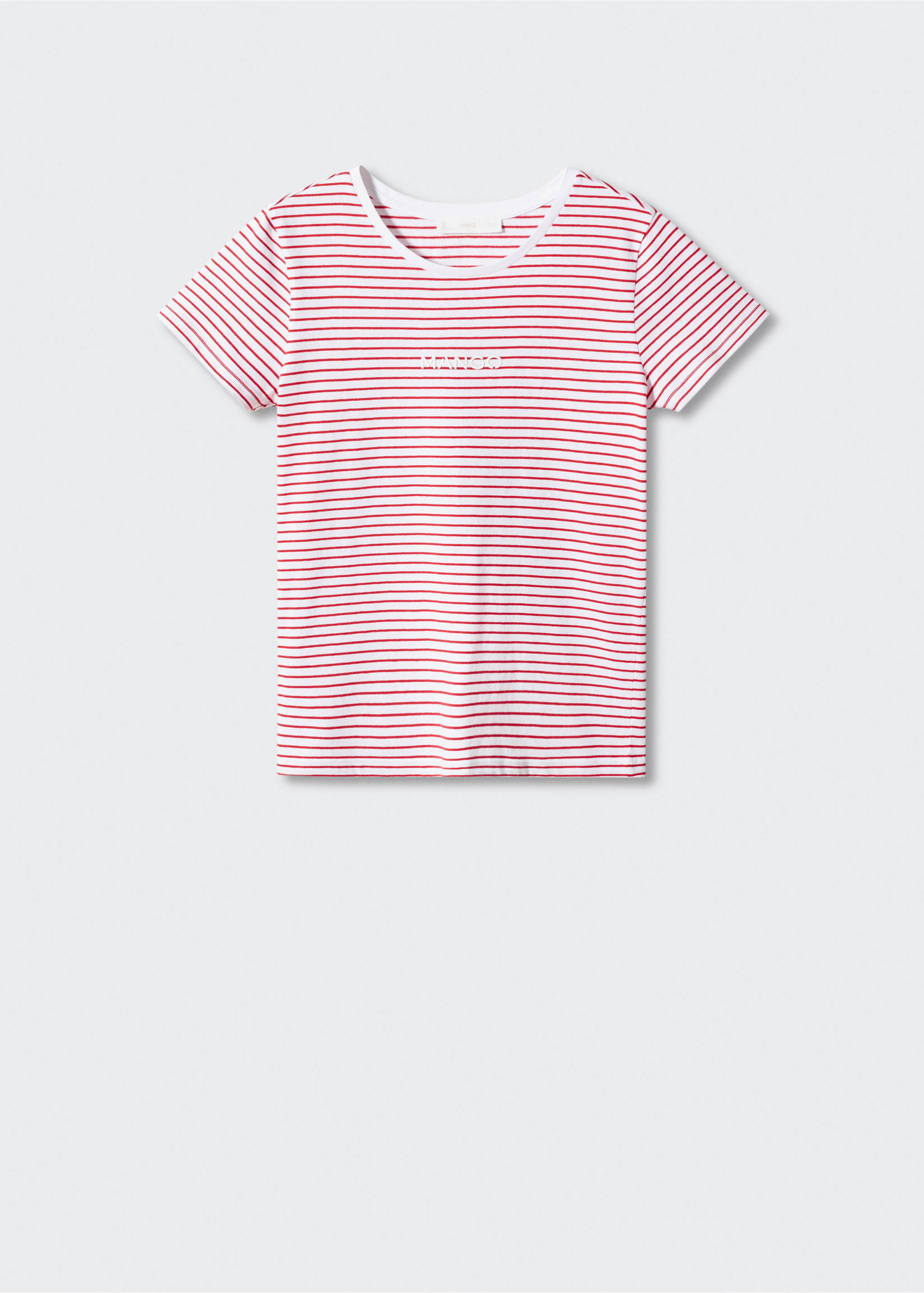 Striped logo T-shirt - Article without model, Red. Ref: 57001057-00.