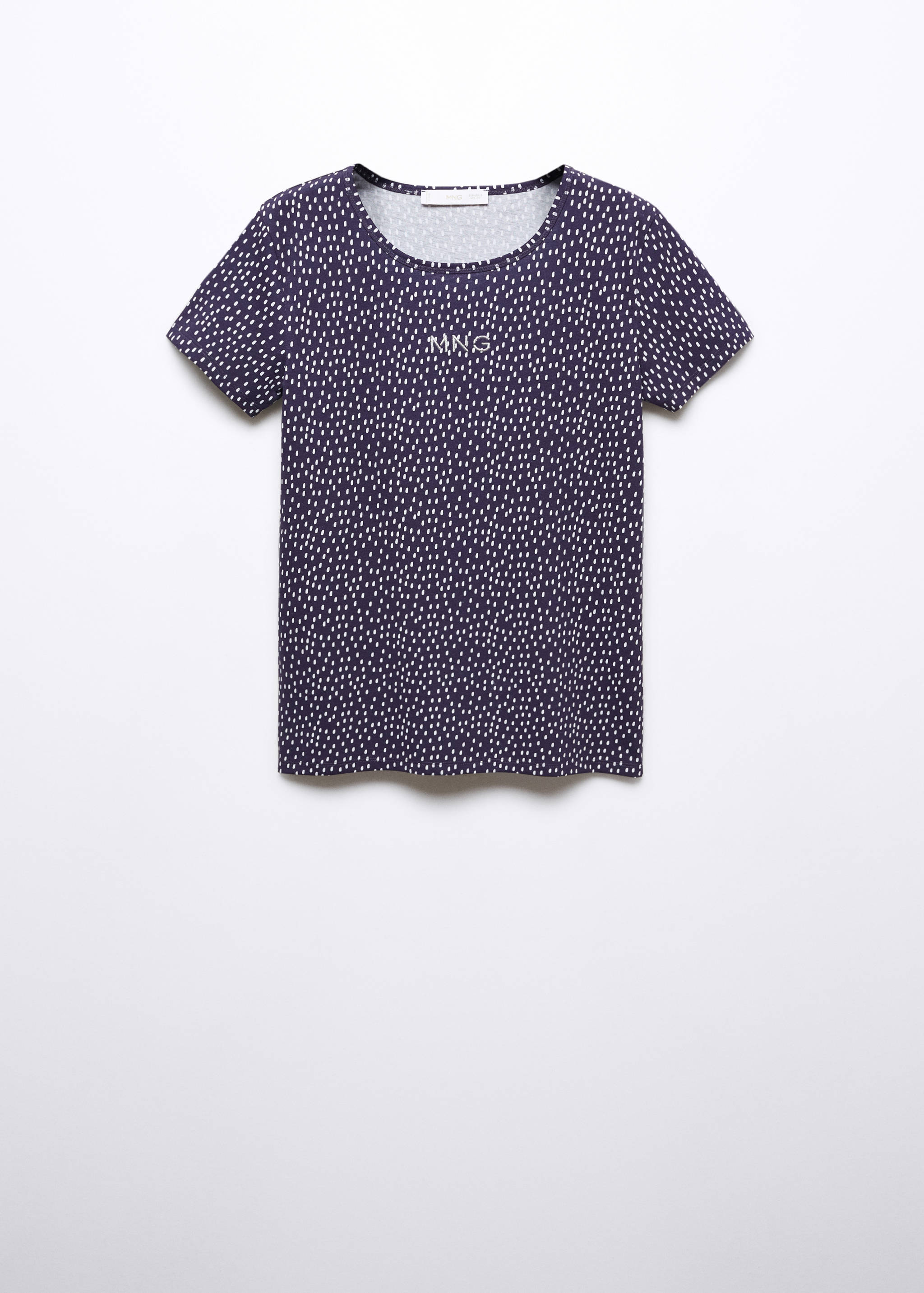 تي شيرت مطبوع عليه شعار مطرز - منتج دون نموذج