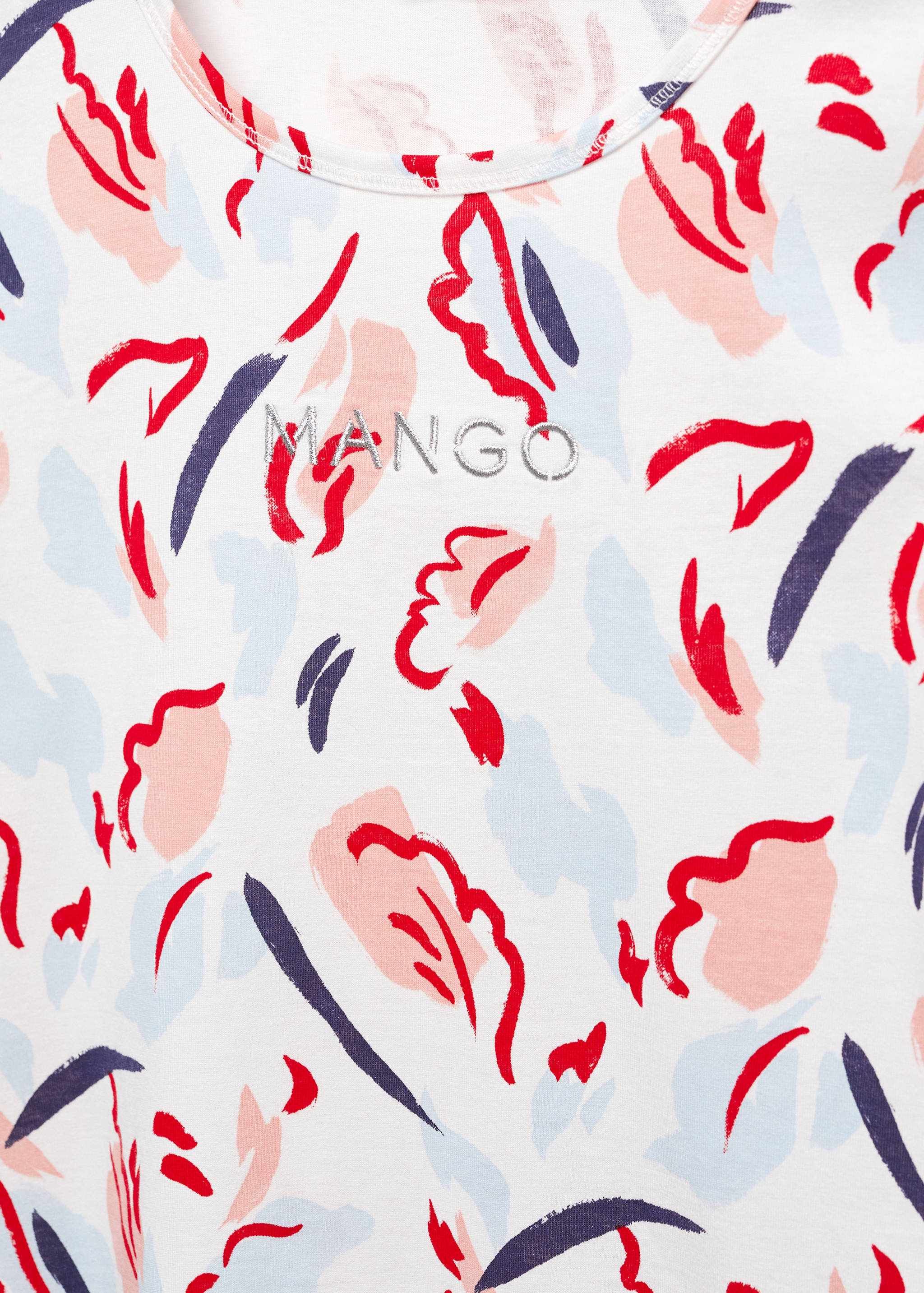 تي شيرت مطبوع عليه شعار مطرز - تفاصيل المنتج 8