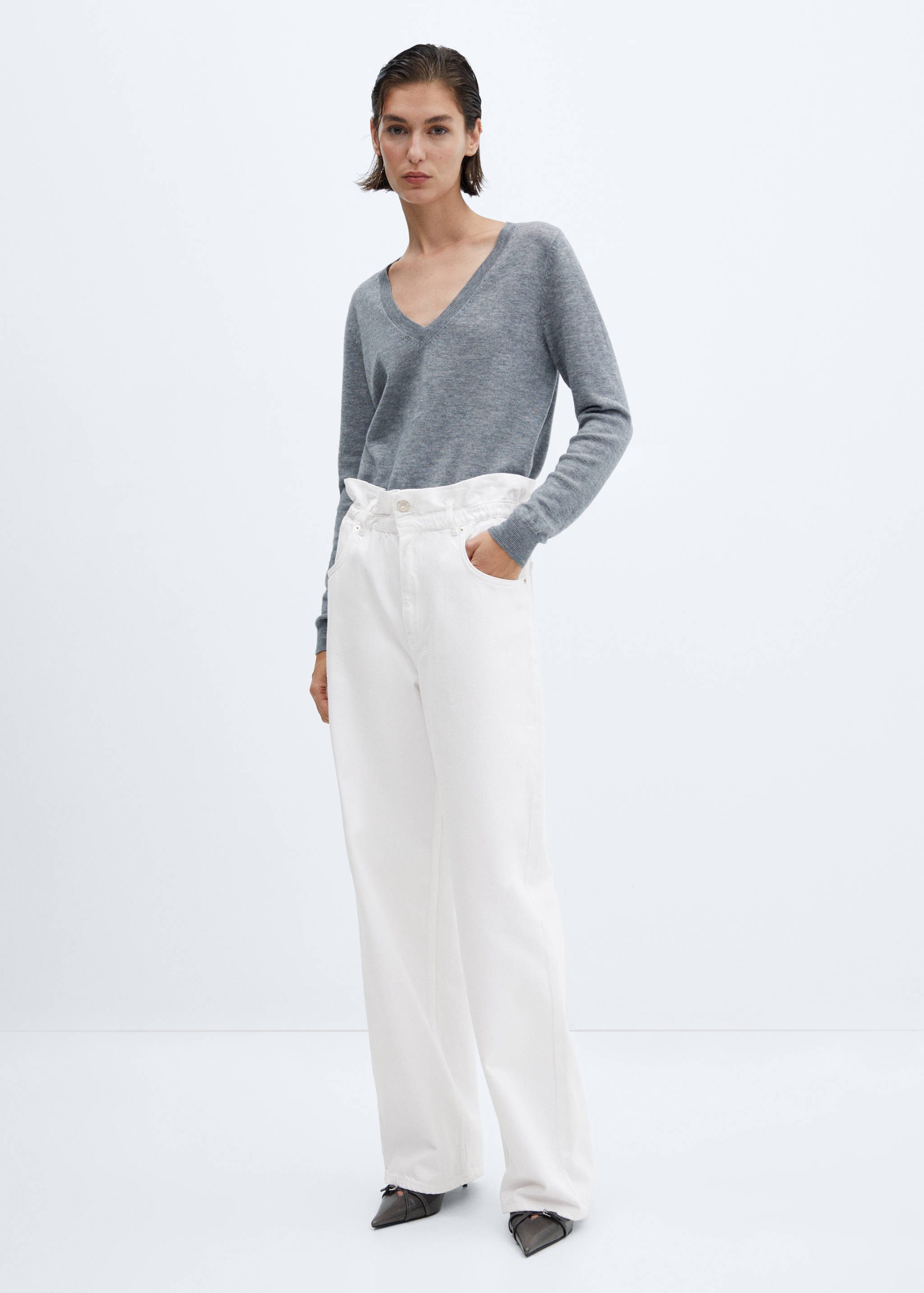 Waist straight Slouchy jeans - General plane