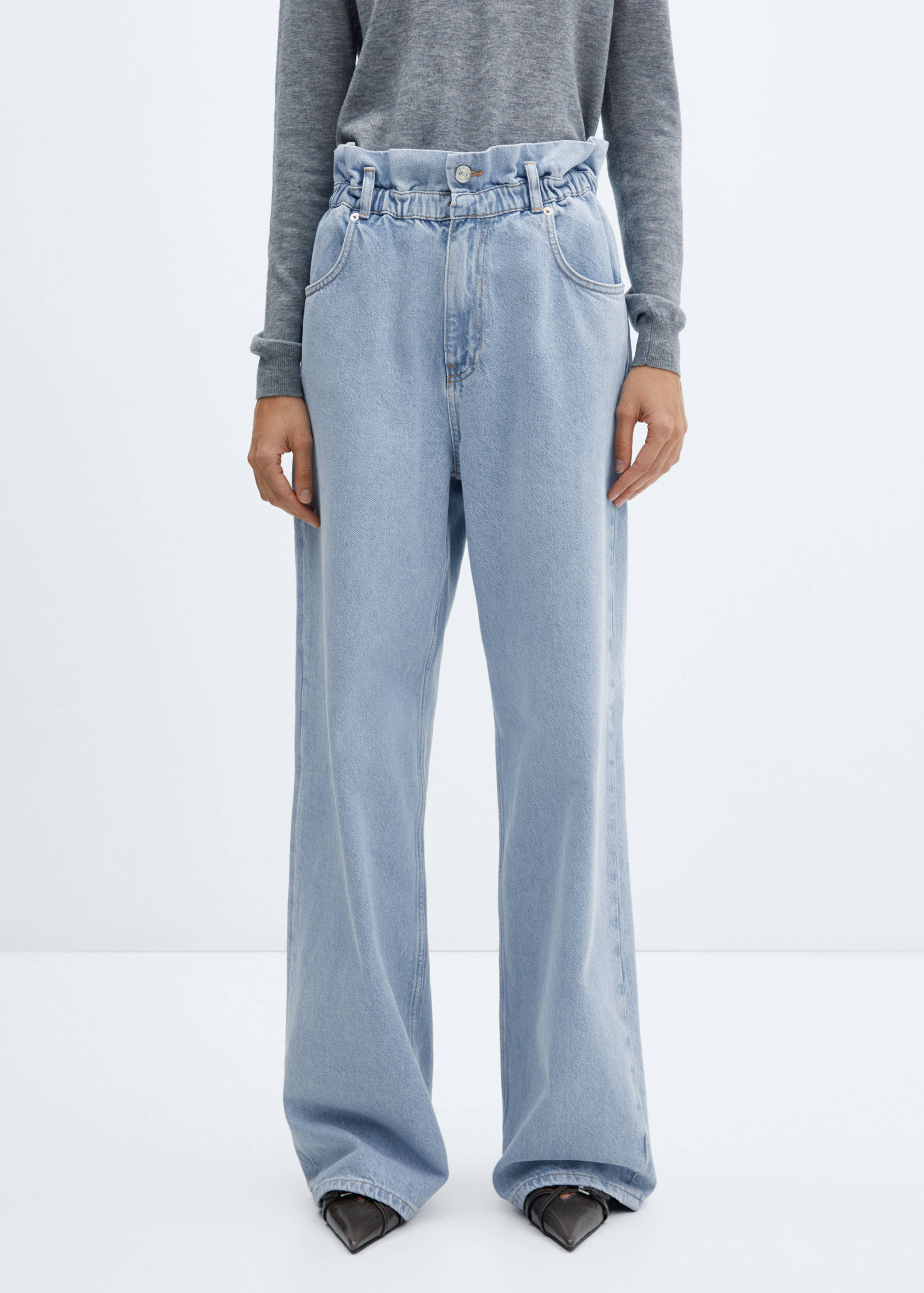 Waist straight Slouchy jeans - Medium plane
