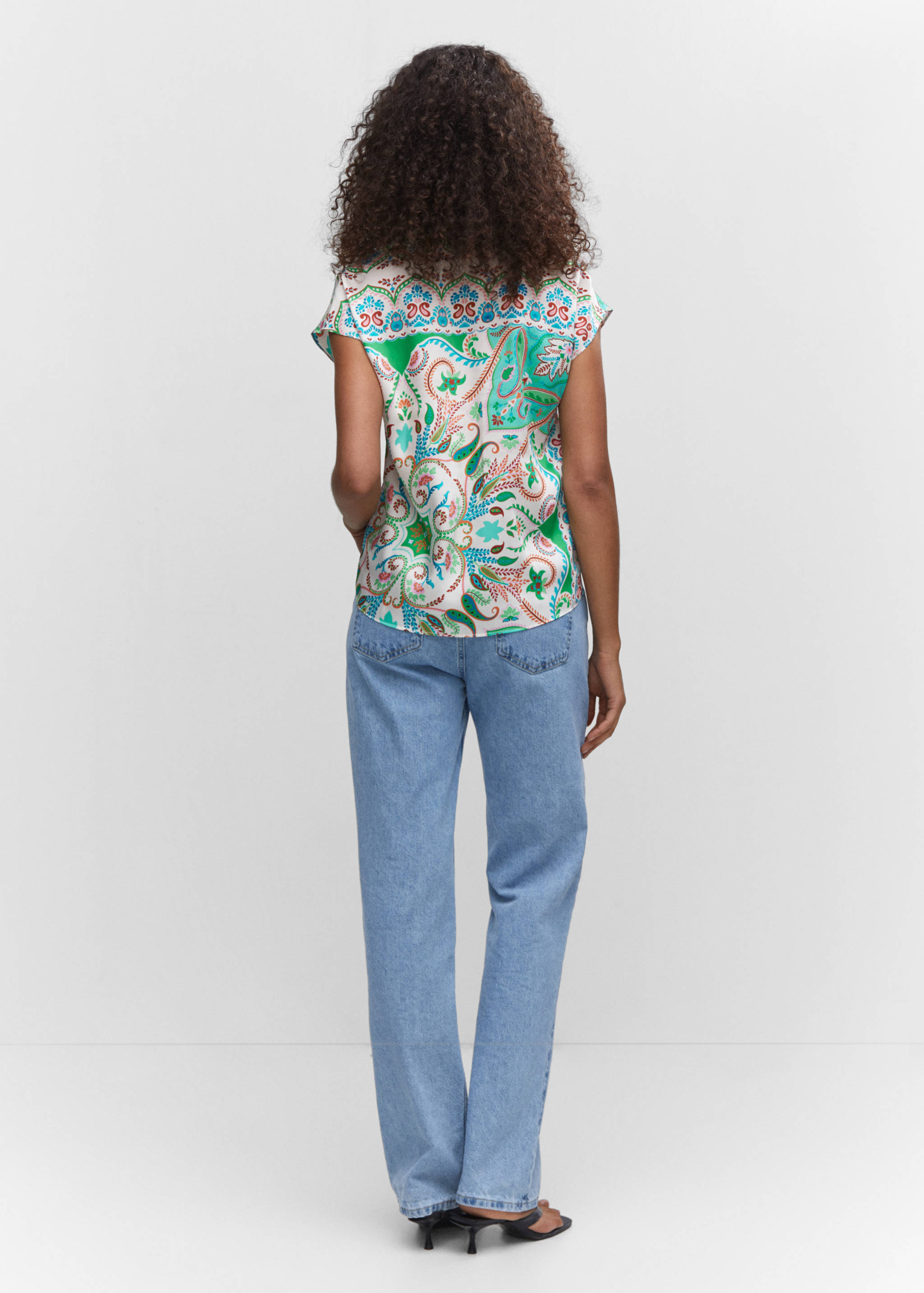 Chemise satinée imprimée - Verso de l’article