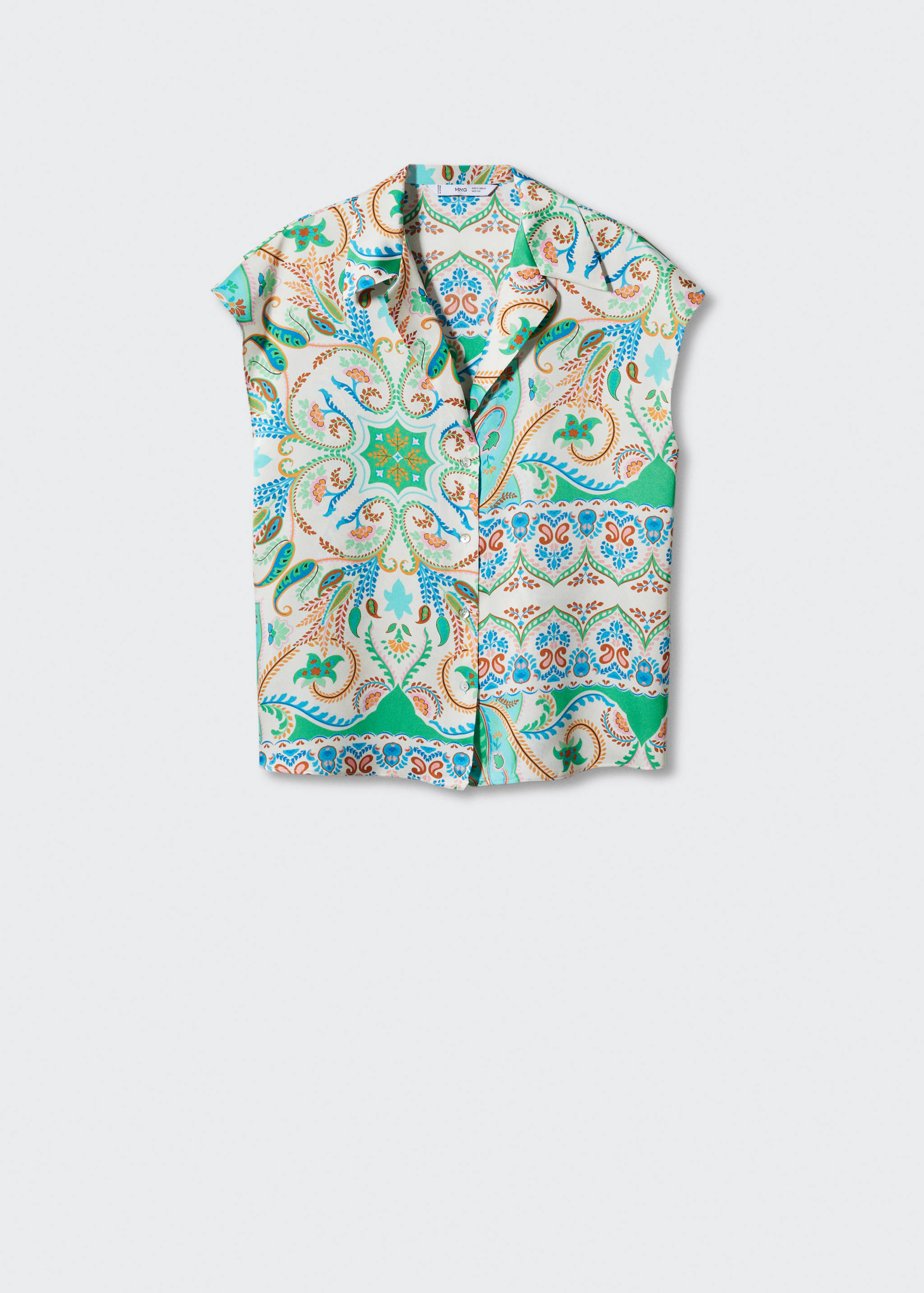 Chemise satinée imprimée - Article sans modèle