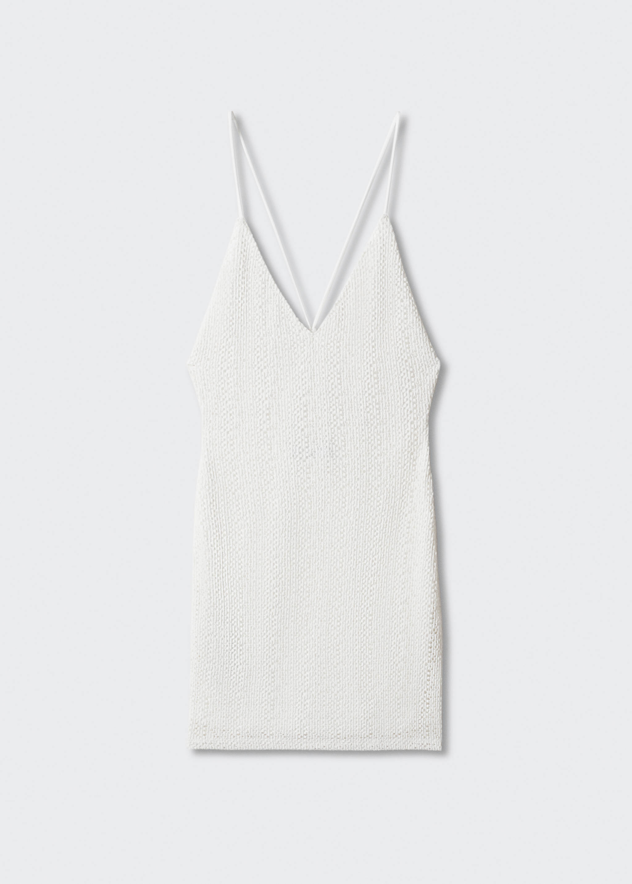 Rochie cu textură și spate parte peste parte - Articol fără model