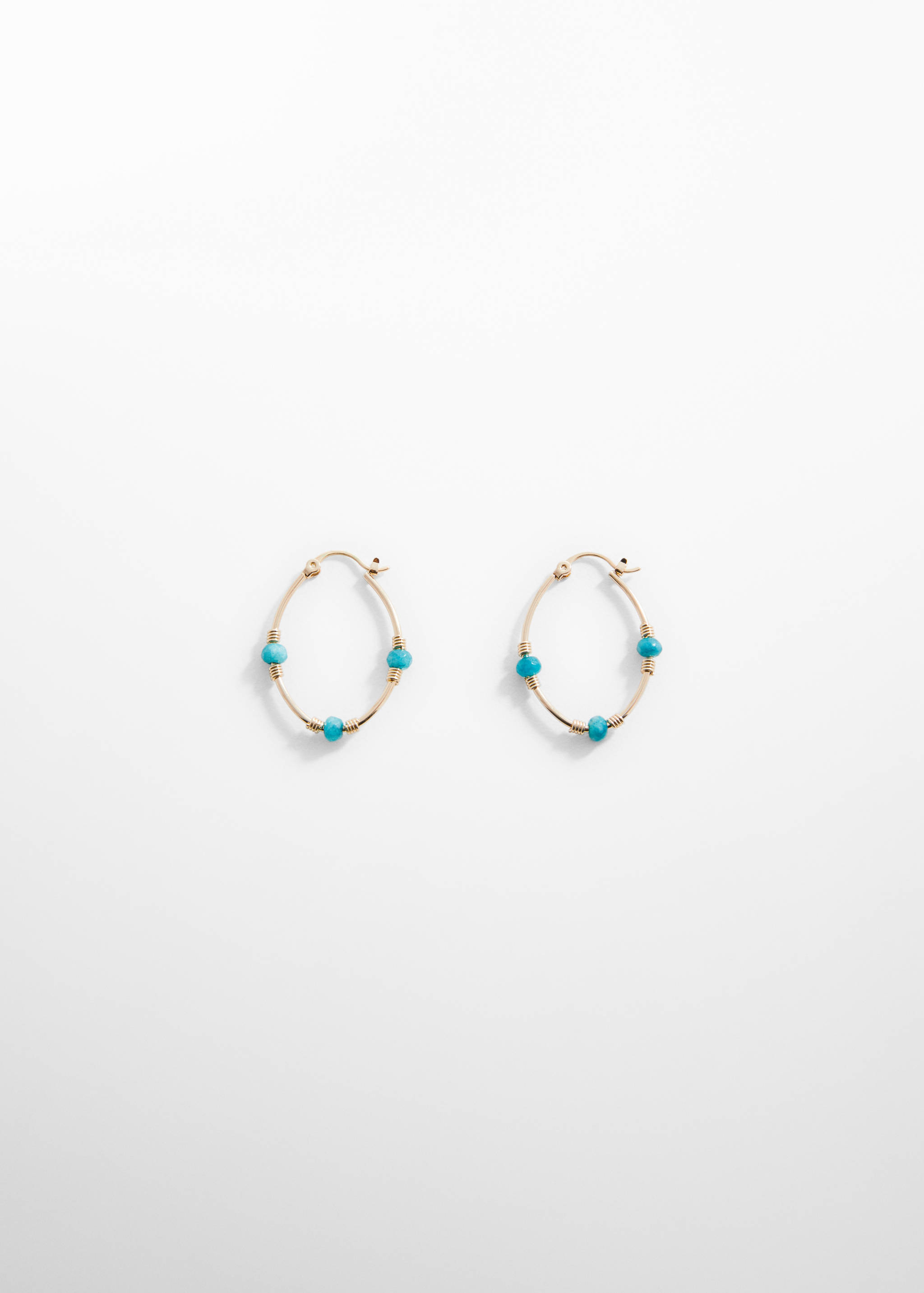Stone hoop earrings - Article without model