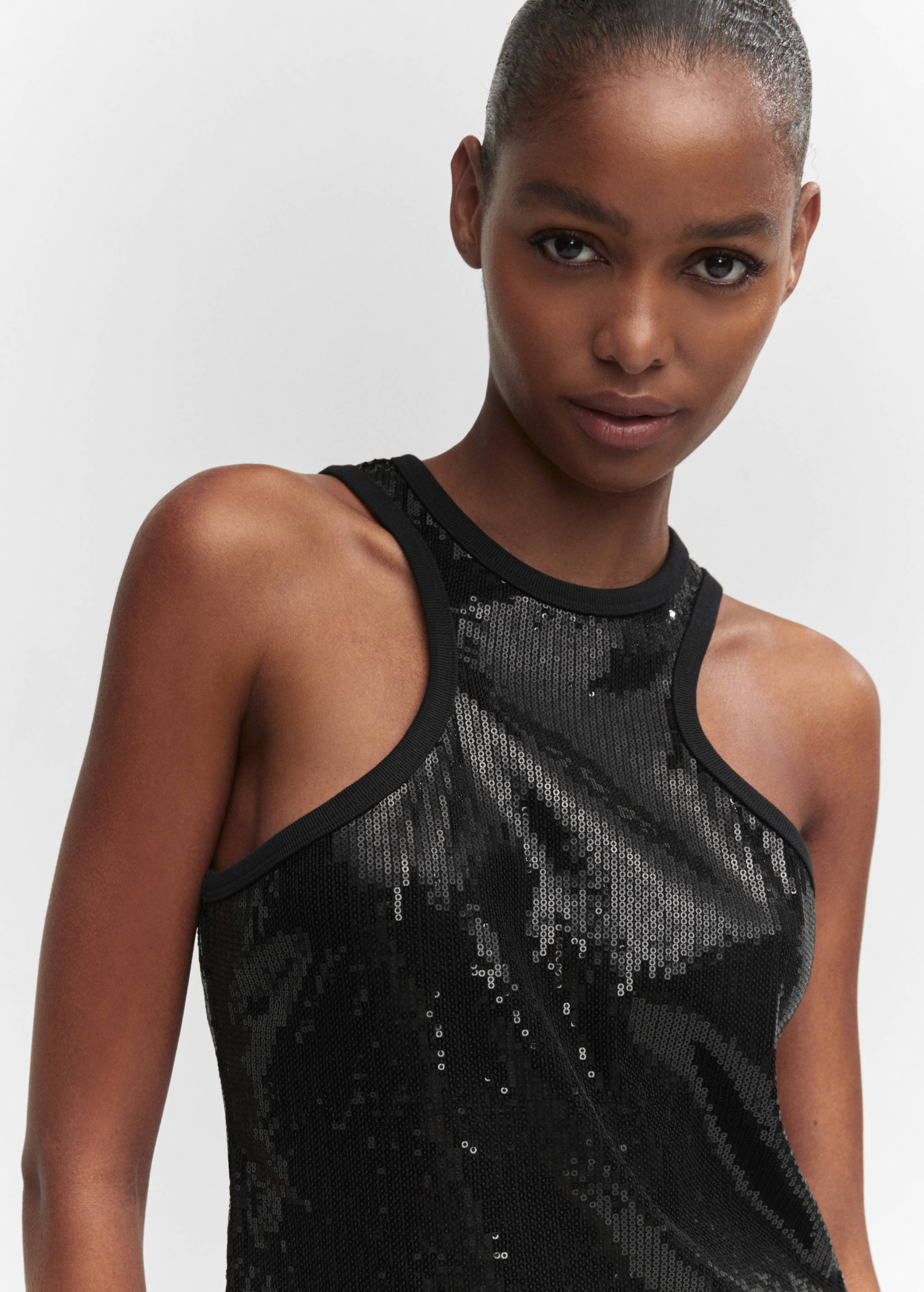 Sequined halter top - Details of the article 1