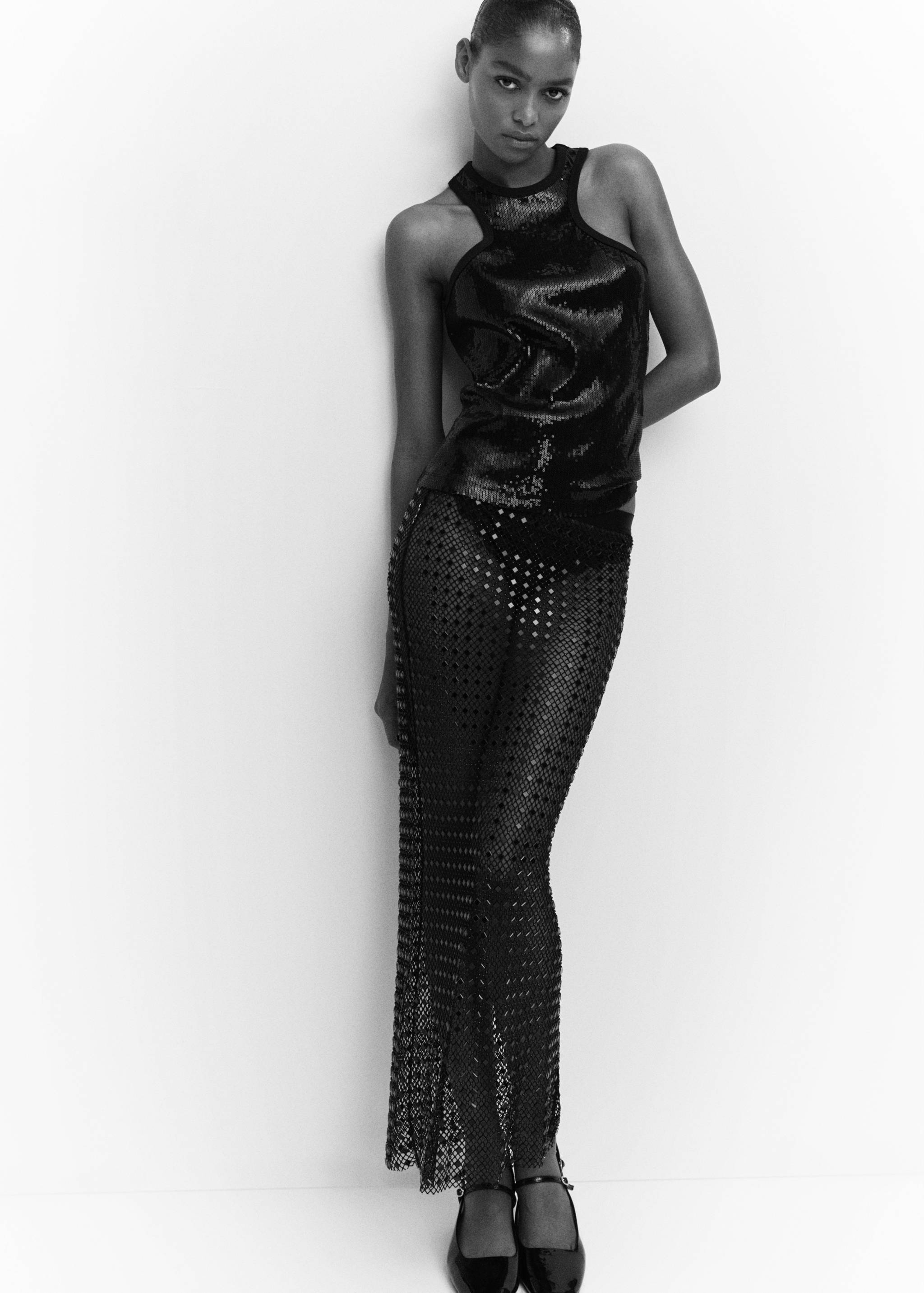 Sequined halter top - Details of the article 2