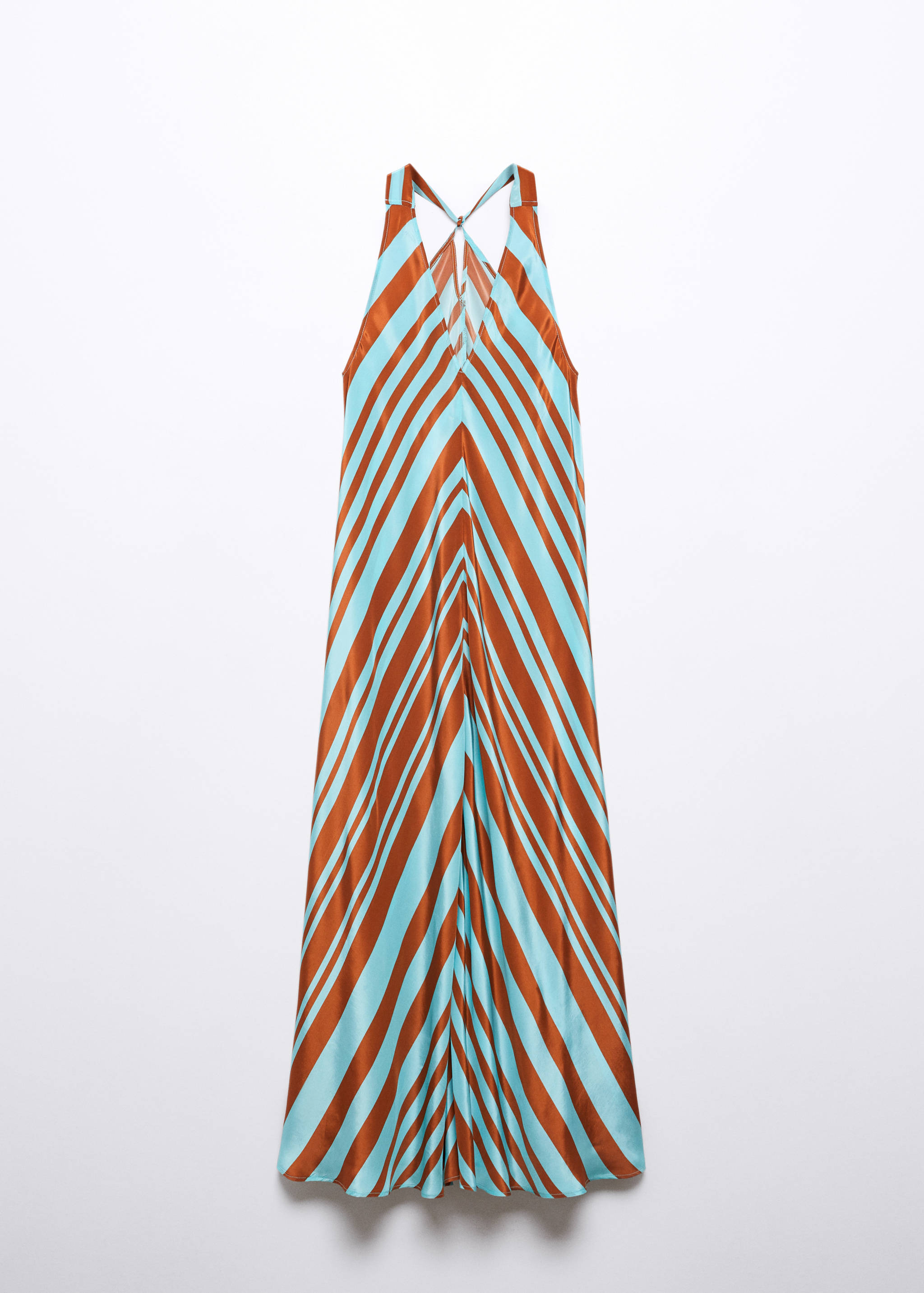 Vestido satinado escote pico - Artículo sin modelo