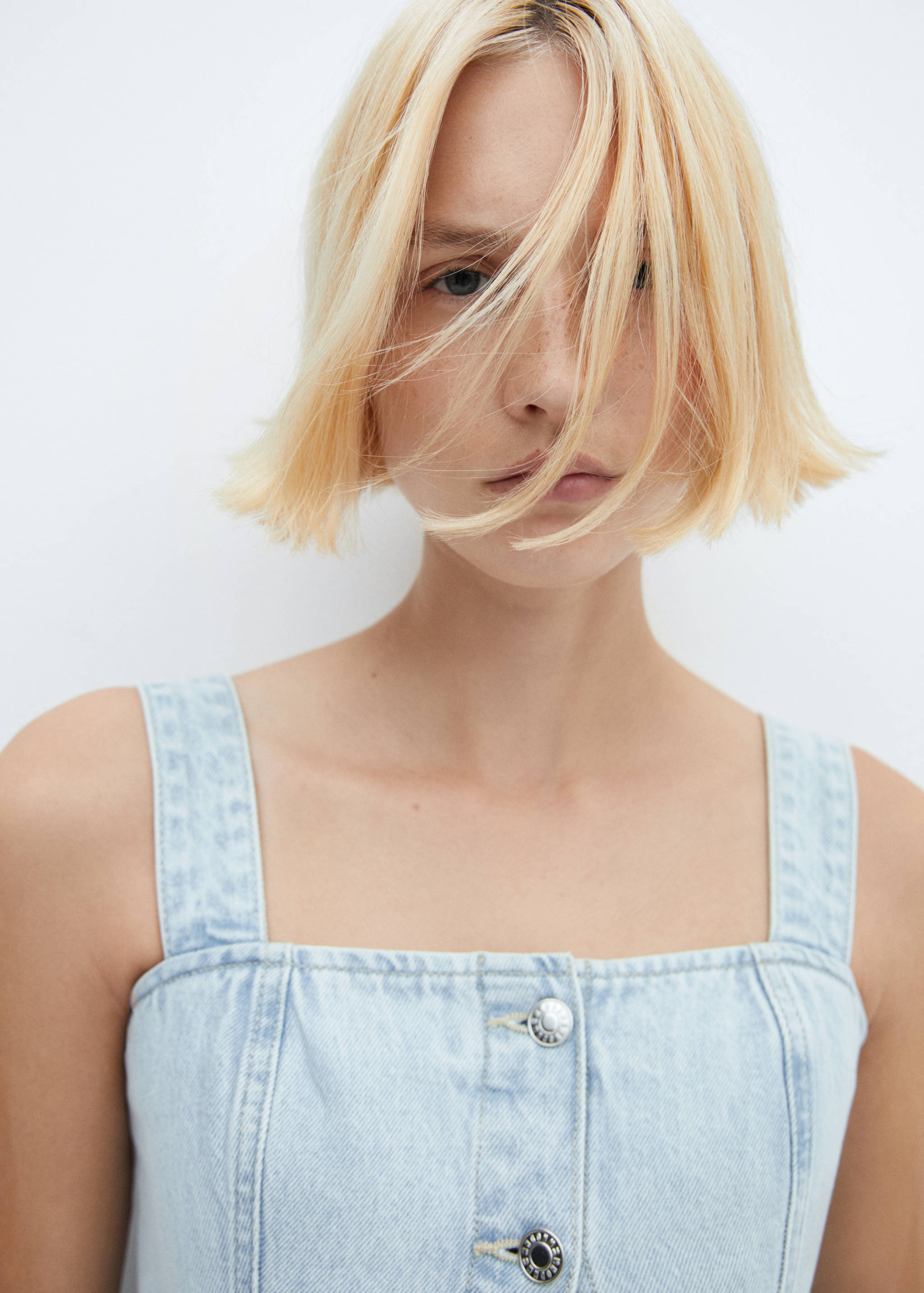Button denim dress - Details of the article 1