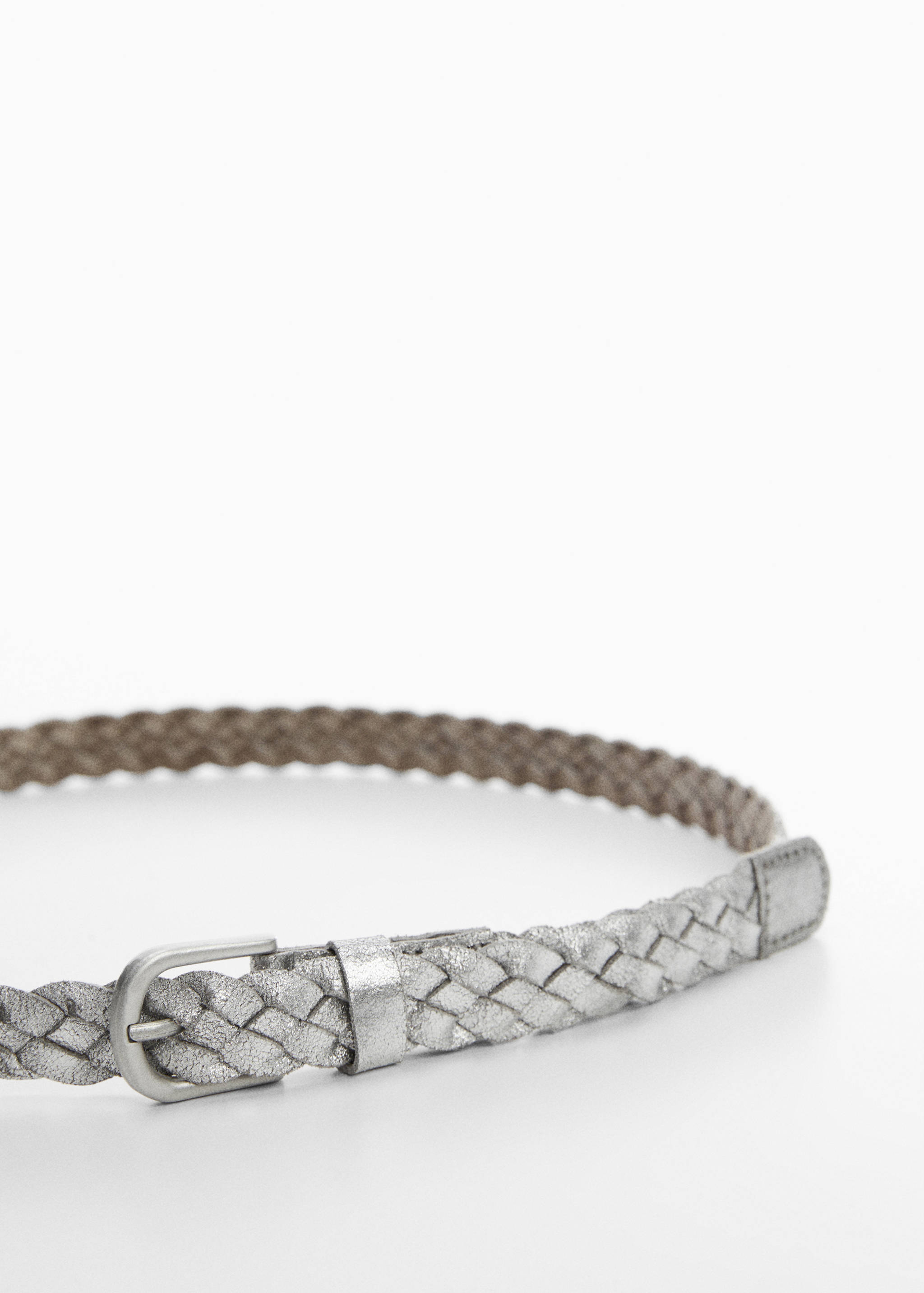 Metallic braided belt - Medium plane