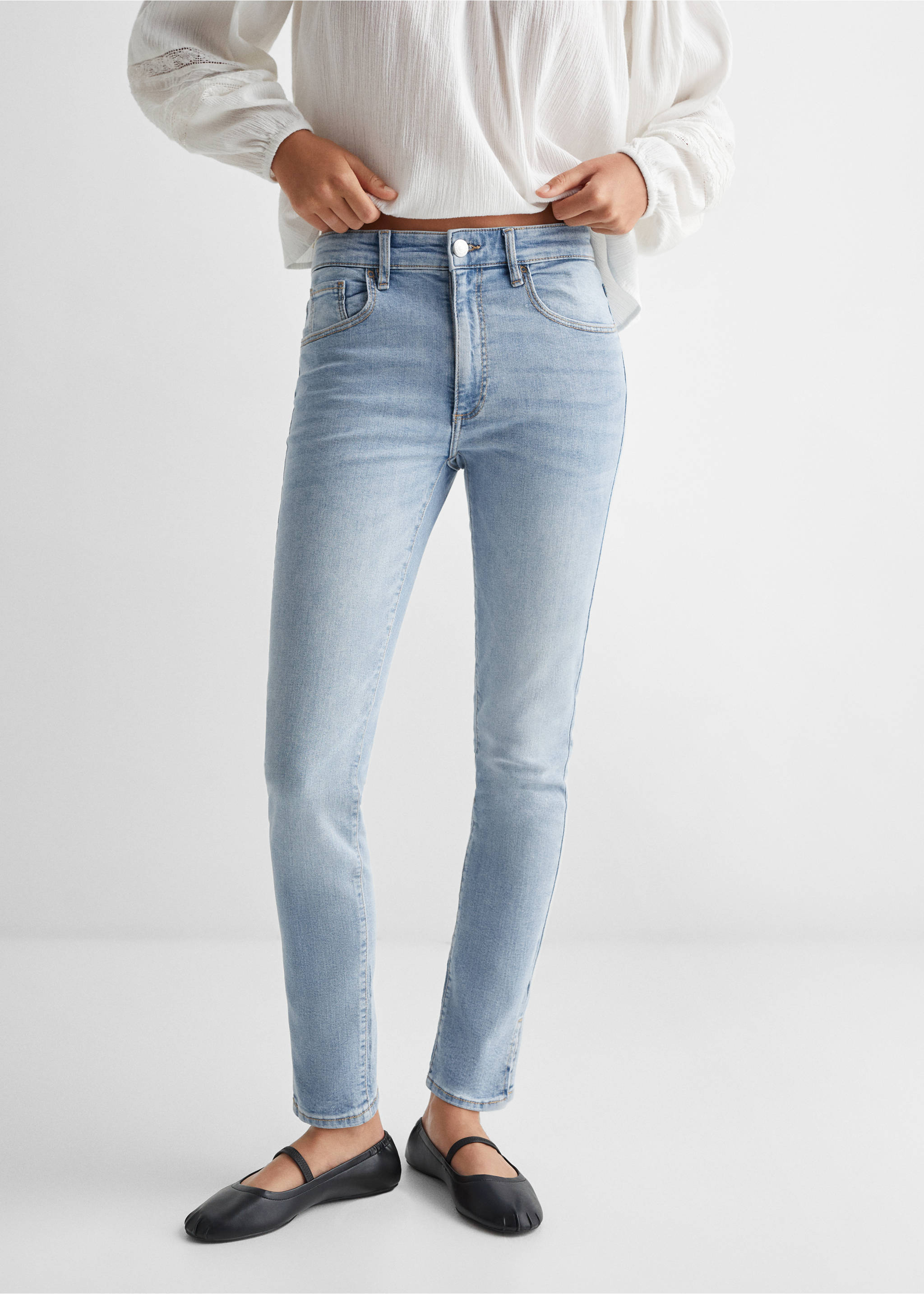Jeans skinny abertura - Detalle del artículo 3, Azul claro. Ref: 57003264-00.